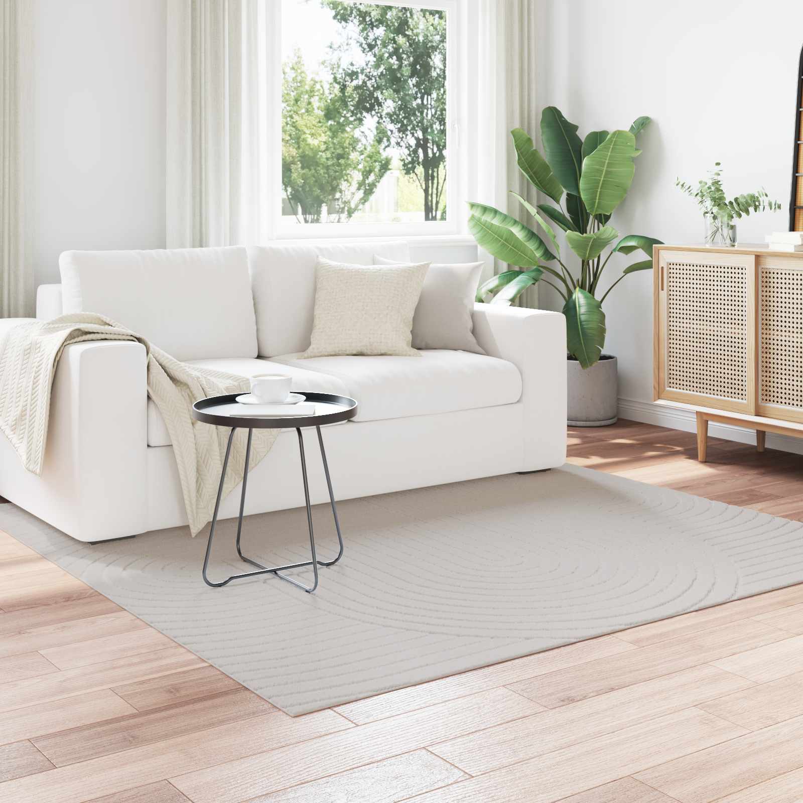 Area Rug Rectangular Sand 280 x 200 cm