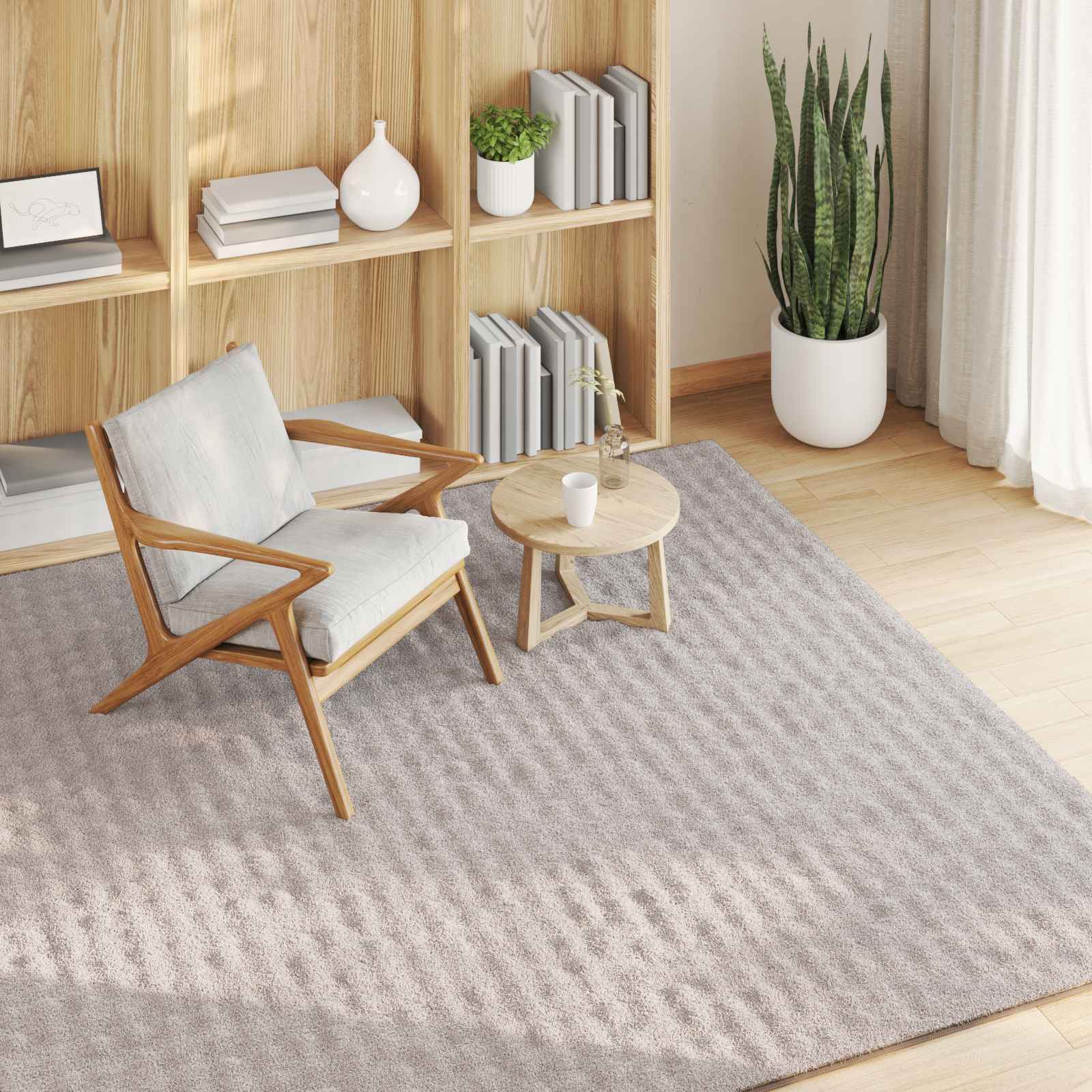 Area Rugs Square Sand 120 x 120 cm