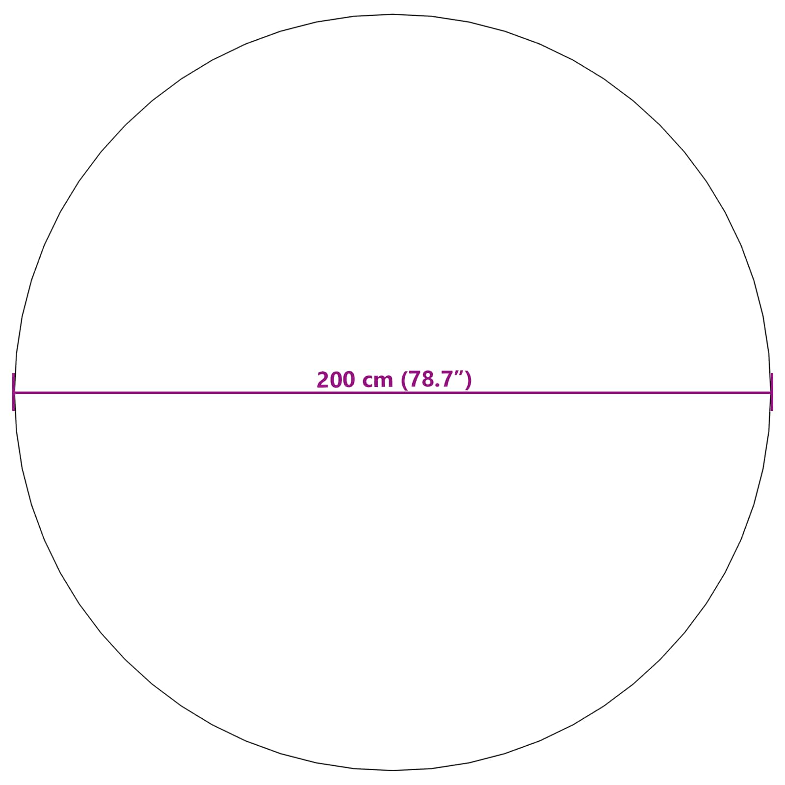 Zoned Carpet Round Sand Ø 200 CM