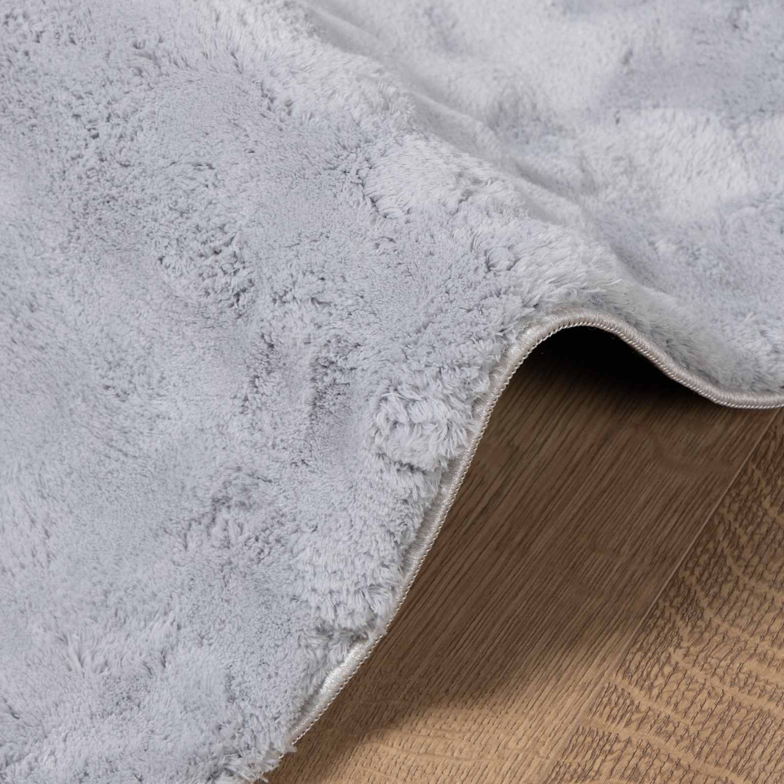 Square Grey Area Rug 120 x 120 cm
