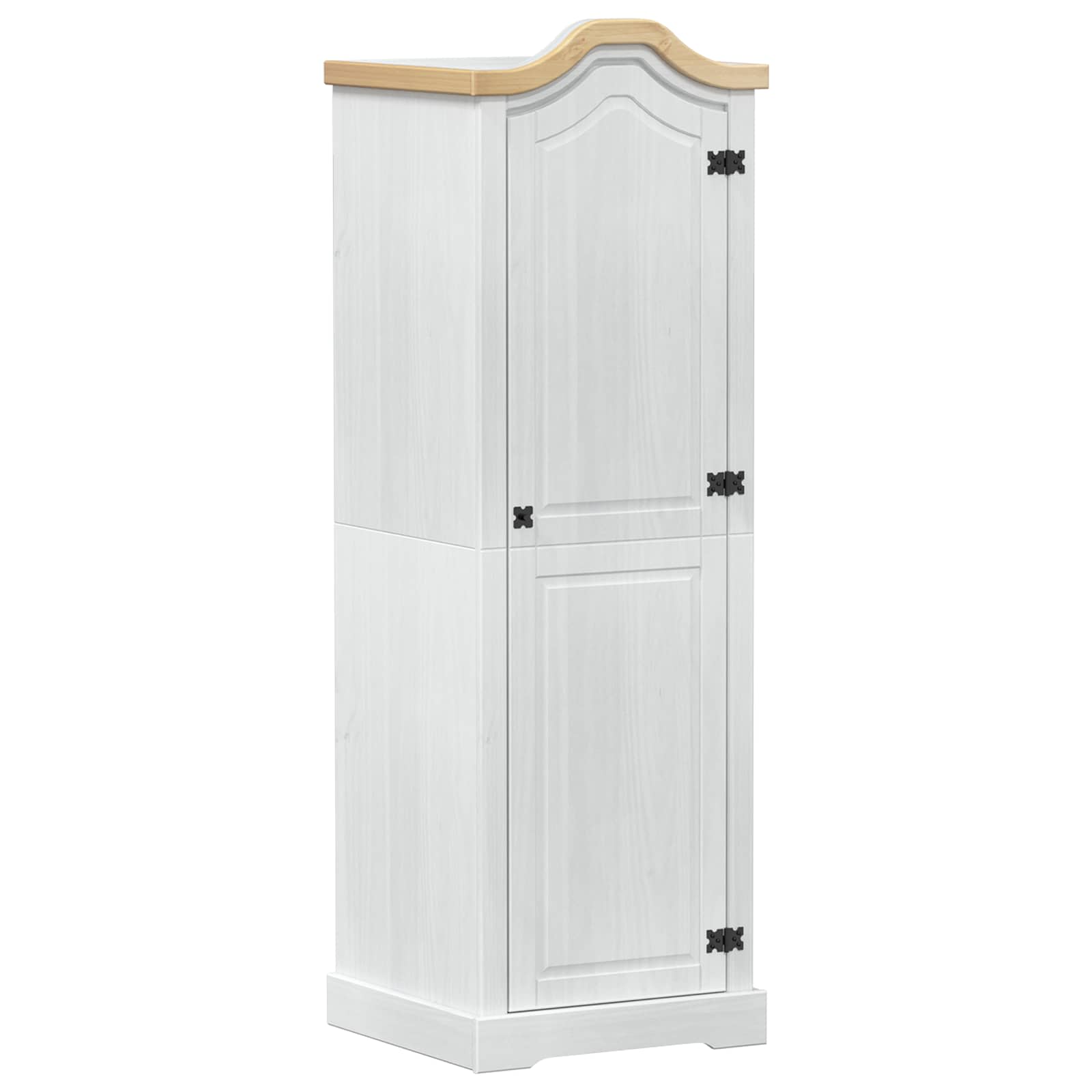 Spintos su lentyna Balta 55 x 52 x 170 cm Kietos pušies mediena
