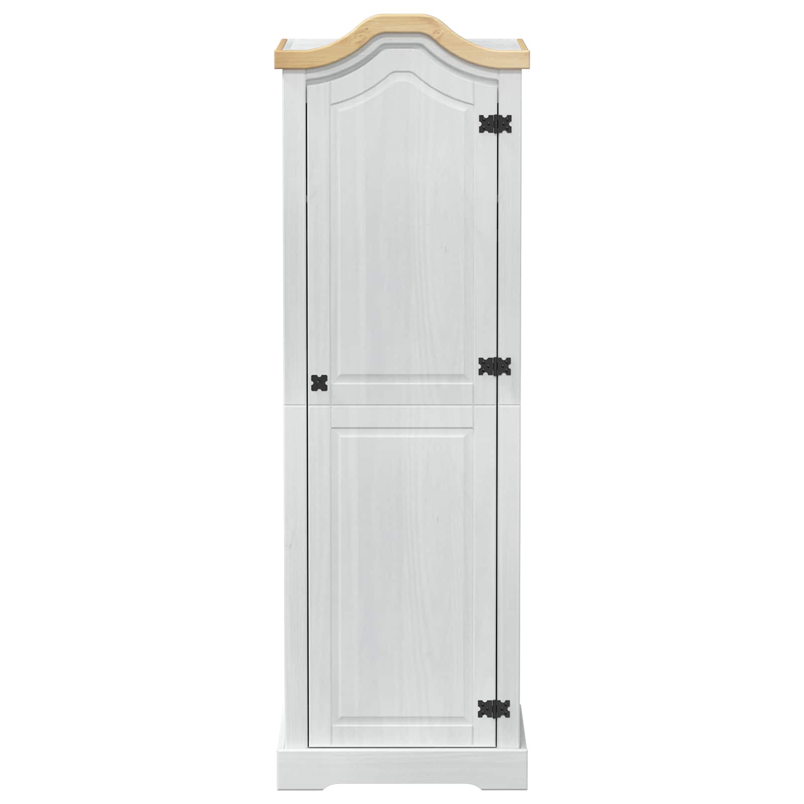 Spintos su lentyna Balta 55 x 52 x 170 cm Kietos pušies mediena