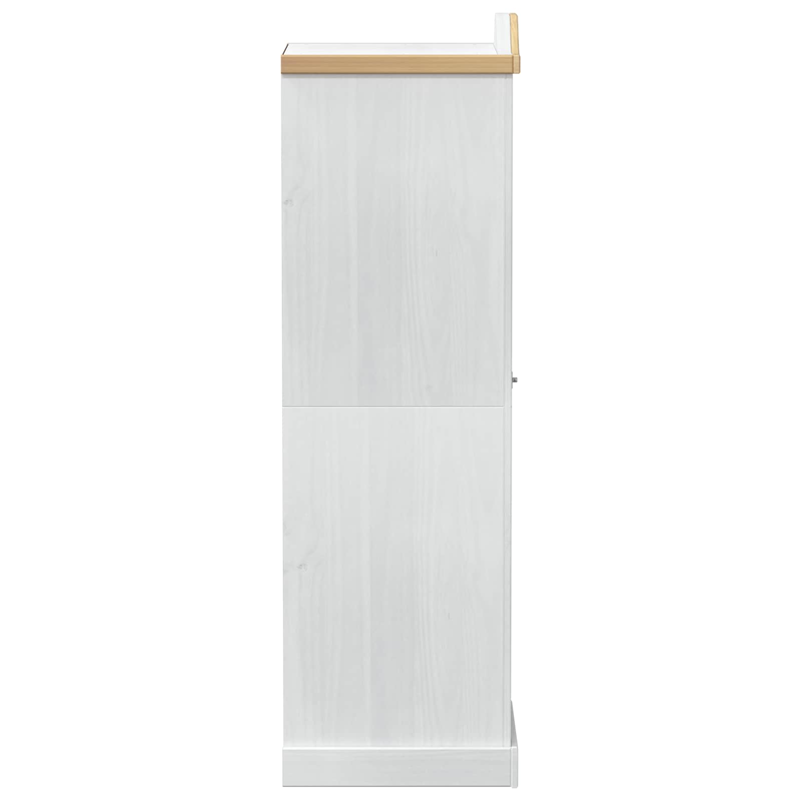 Spintos su lentyna Balta 55 x 52 x 170 cm Kietos pušies mediena