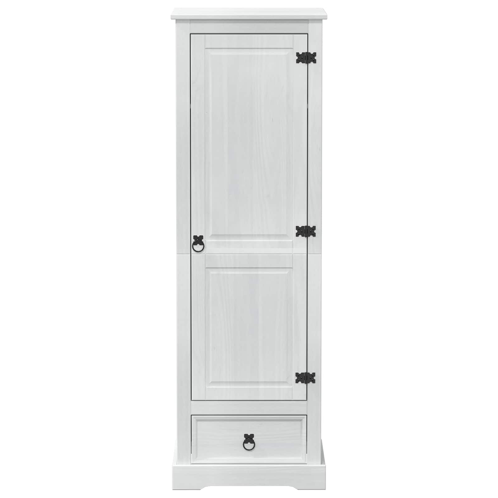 Skapis ar atvilktnēm Balts 55 x 50 x 170 cm Masīva priedes koksne