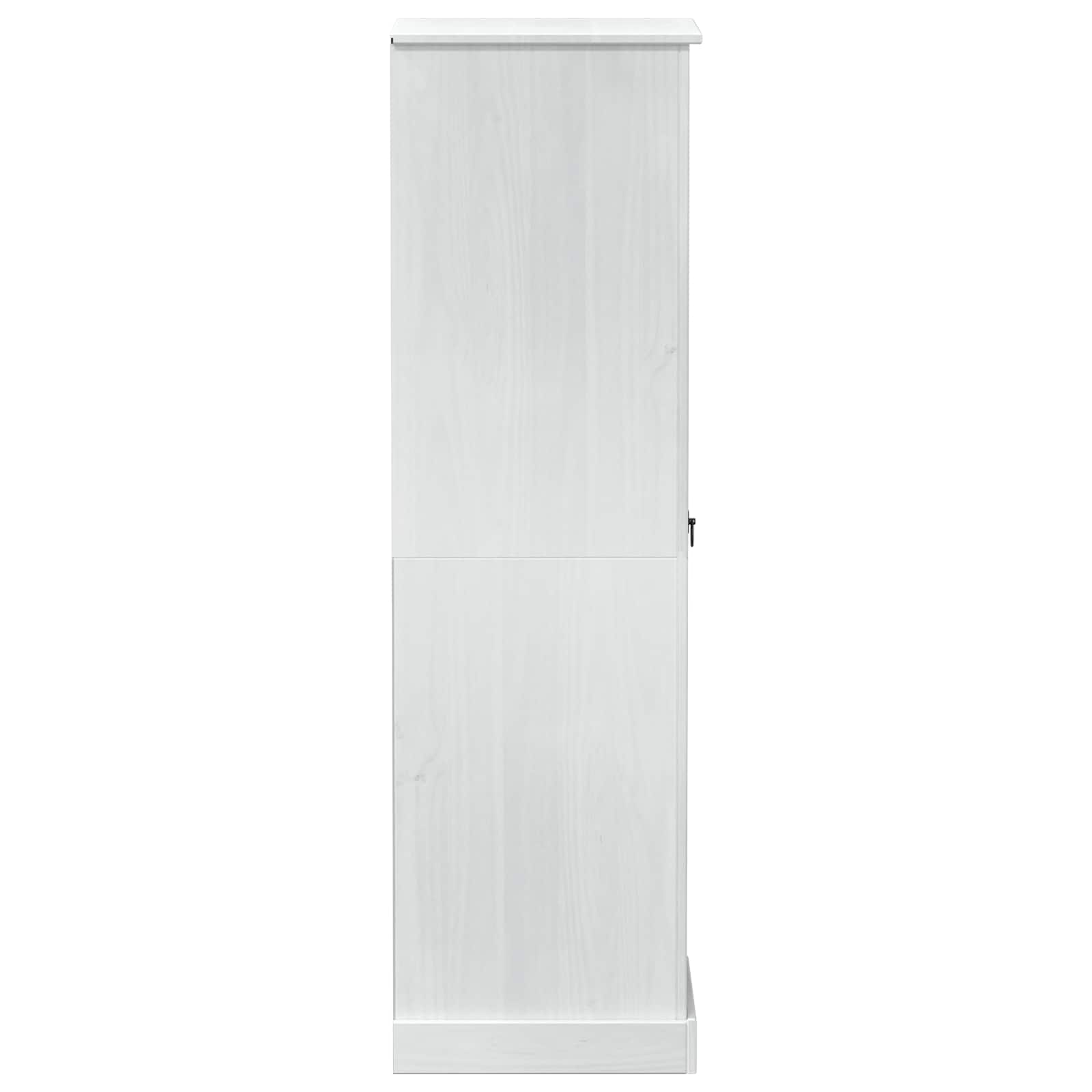 Skapis ar atvilktnēm Balts 55 x 50 x 170 cm Masīva priedes koksne