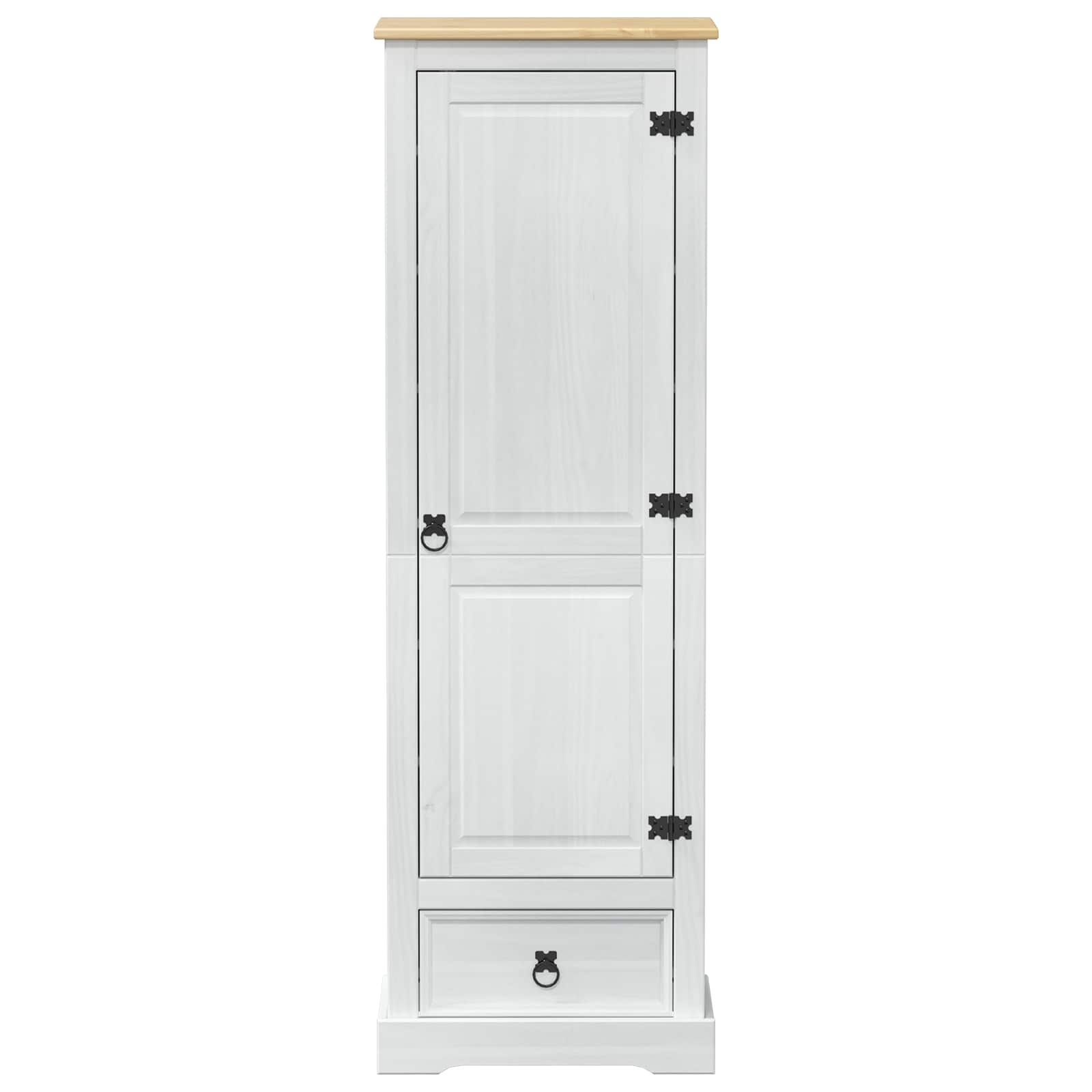 Spintos su stalčių Balta 55 x 38 x 170 cm Kietos pušies mediena
