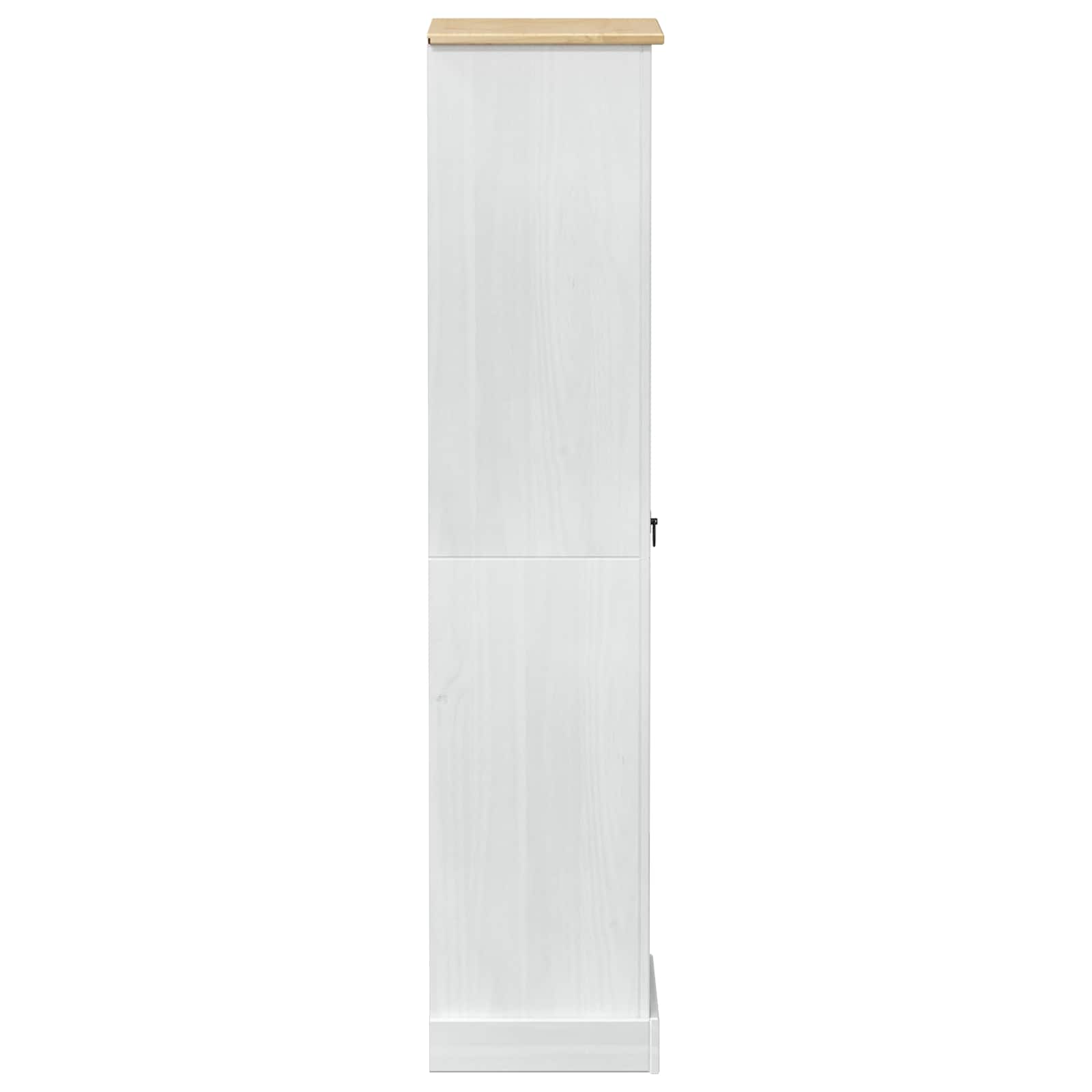 Spintos su stalčių Balta 55 x 38 x 170 cm Kietos pušies mediena