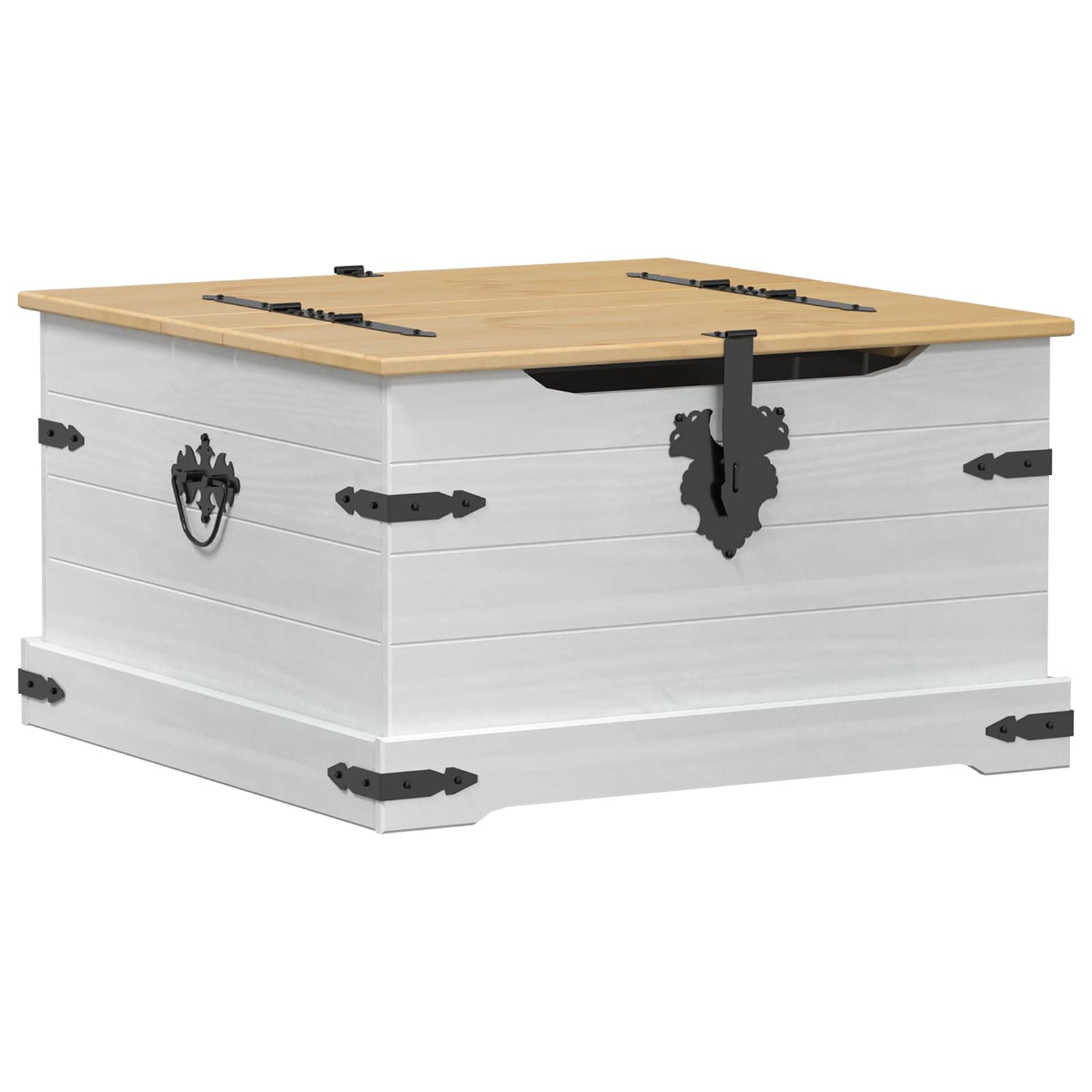 storage box Balta 78 x 78 x 45 cm Kietos pušies mediena