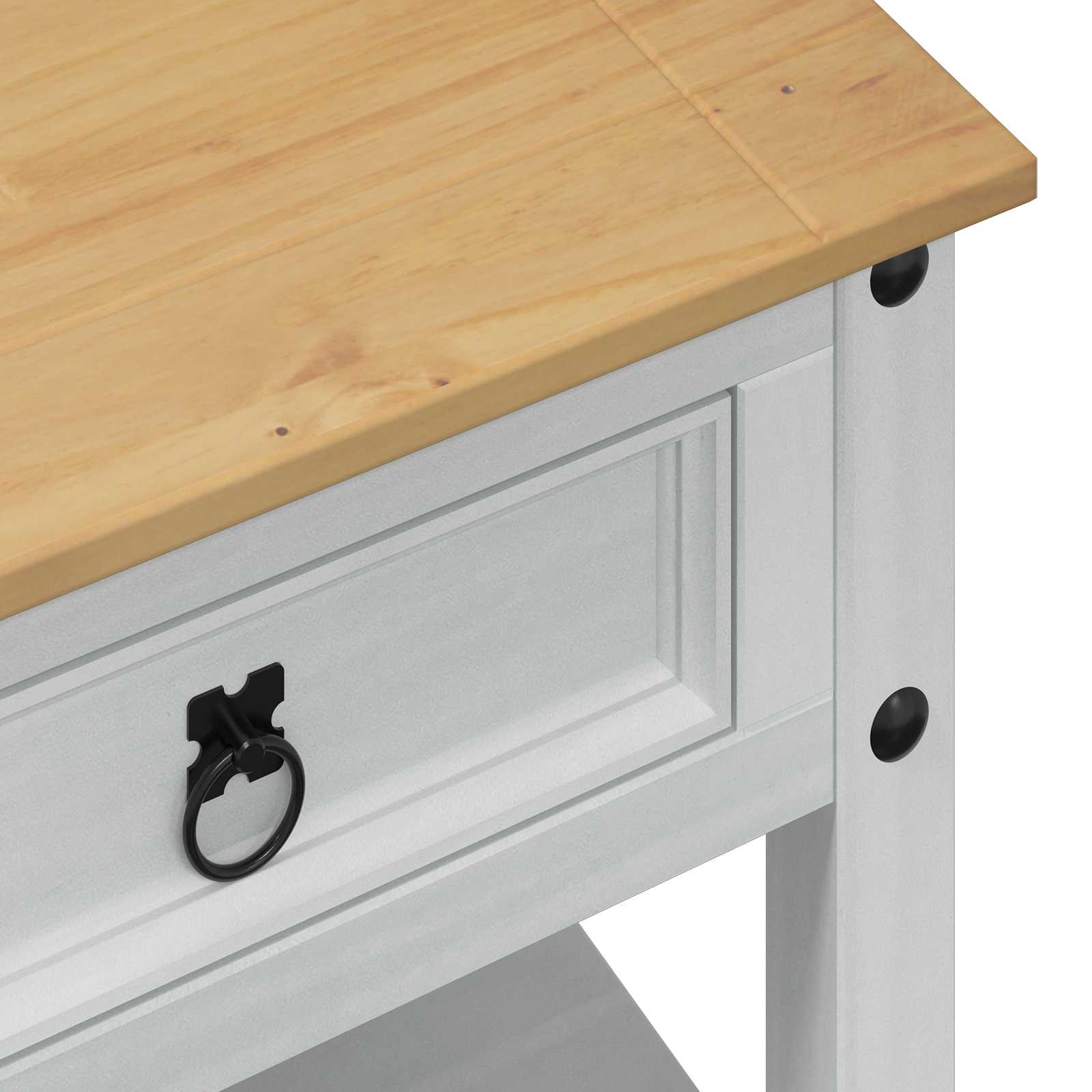 Kavos staliukas Balta 100 x 48 x 45 cm Kietos pušies mediena