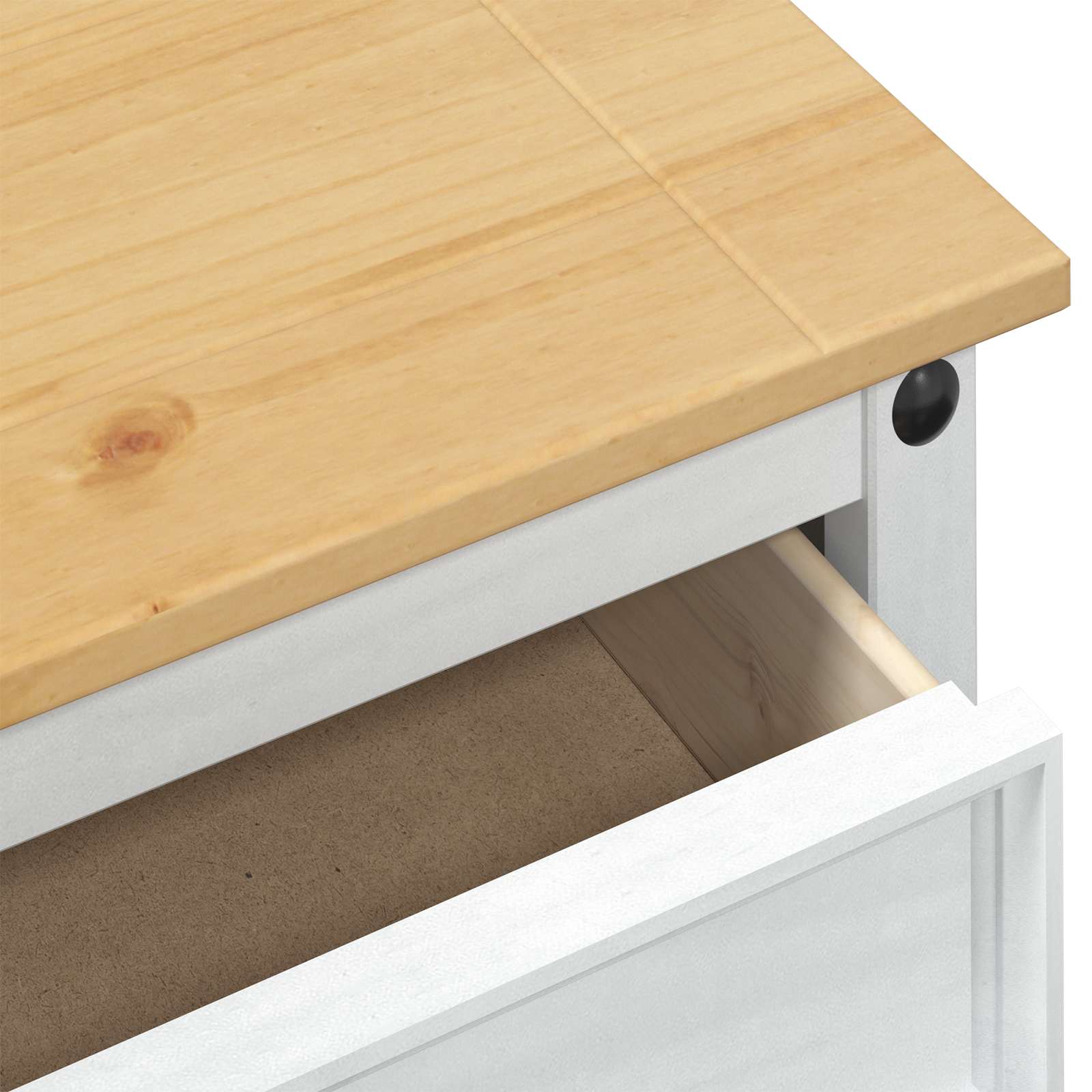 Konsoles galds Balts 73 x 35 x 73 cm Masīva priedes koksne