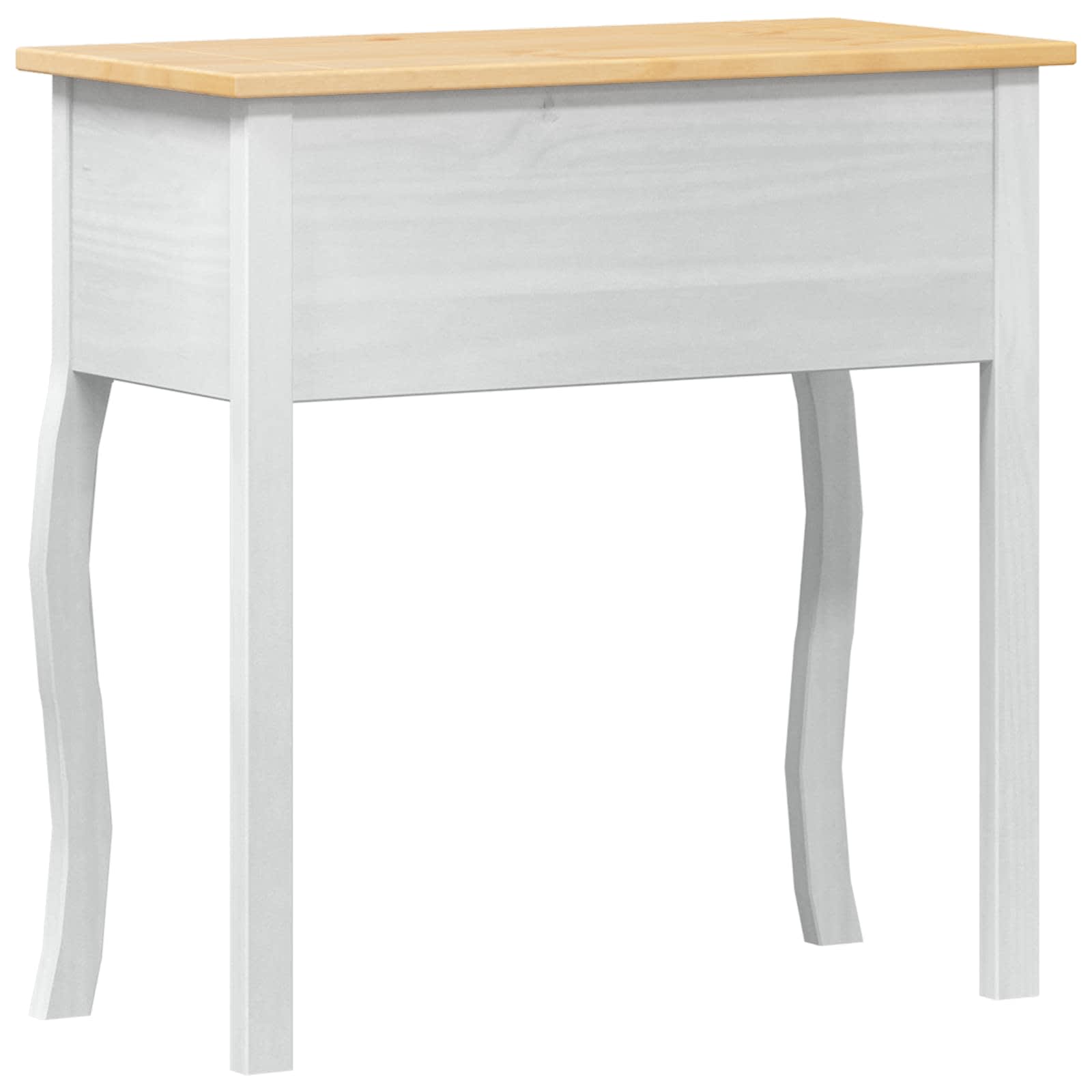Konsoles galds Balts 73 x 35 x 73 cm Masīva priedes koksne