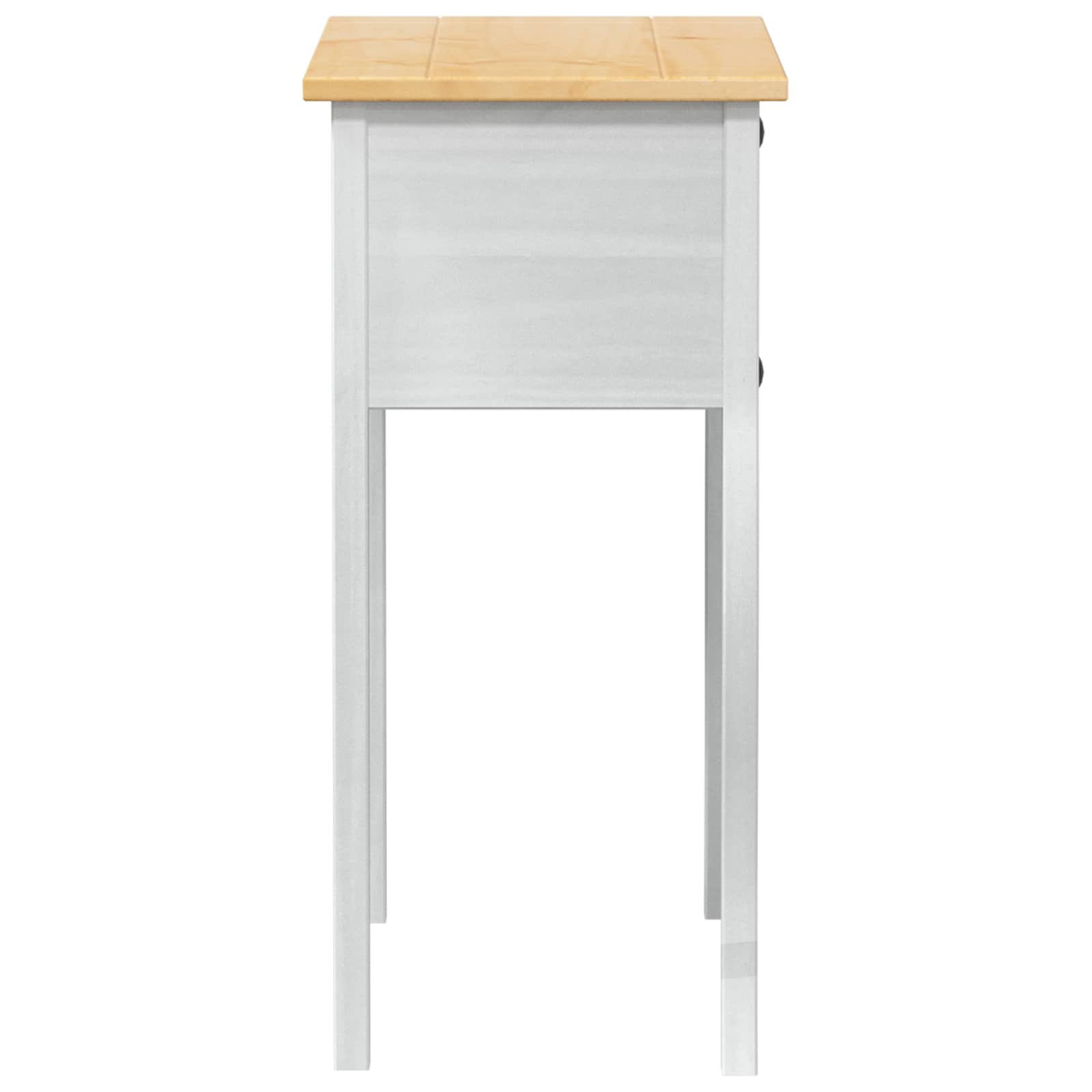 Konsoles galds Balts 73 x 35 x 73 cm Masīva priedes koksne