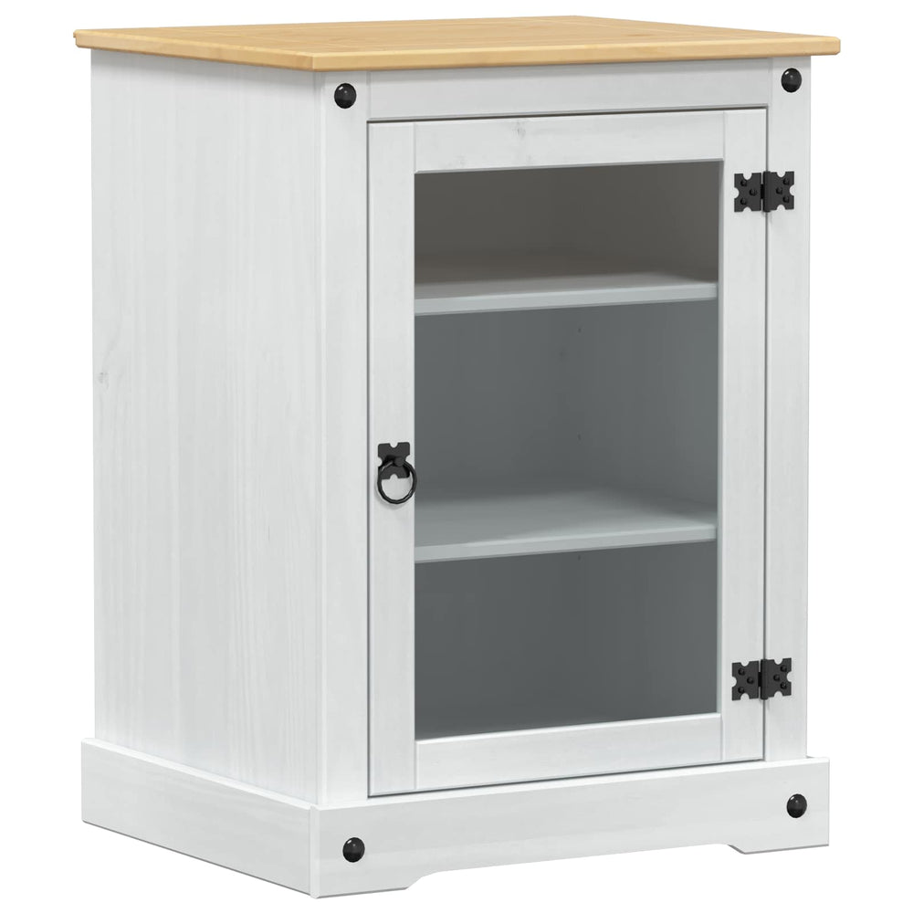 HiFi spintelė Balta 60 x 50 x 82 cm Kietos pušies mediena