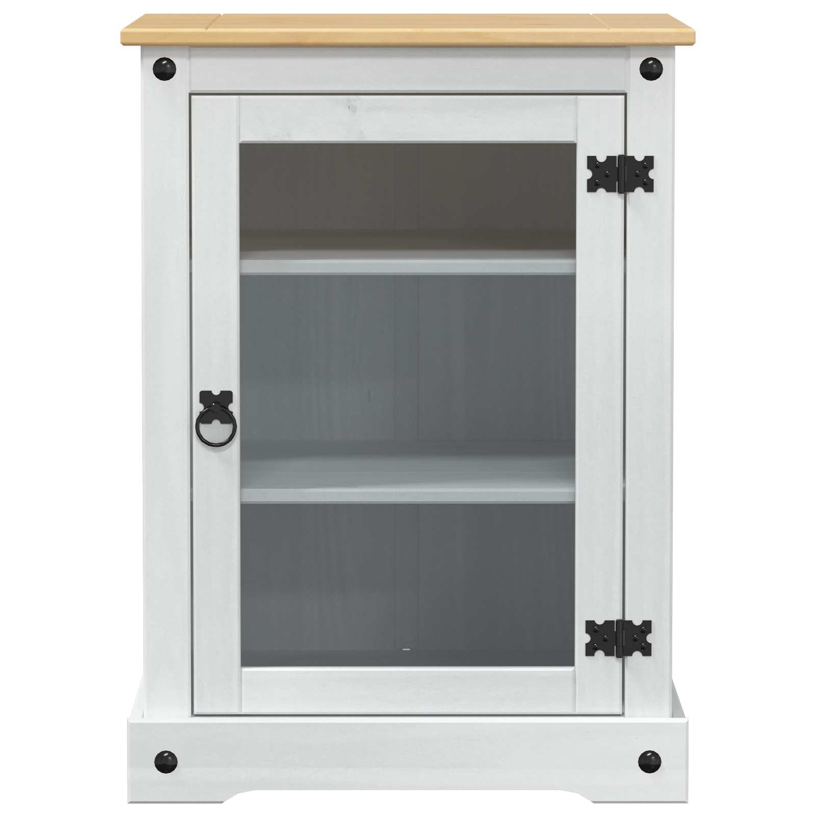 HiFi spintelė Balta 60 x 50 x 82 cm Kietos pušies mediena
