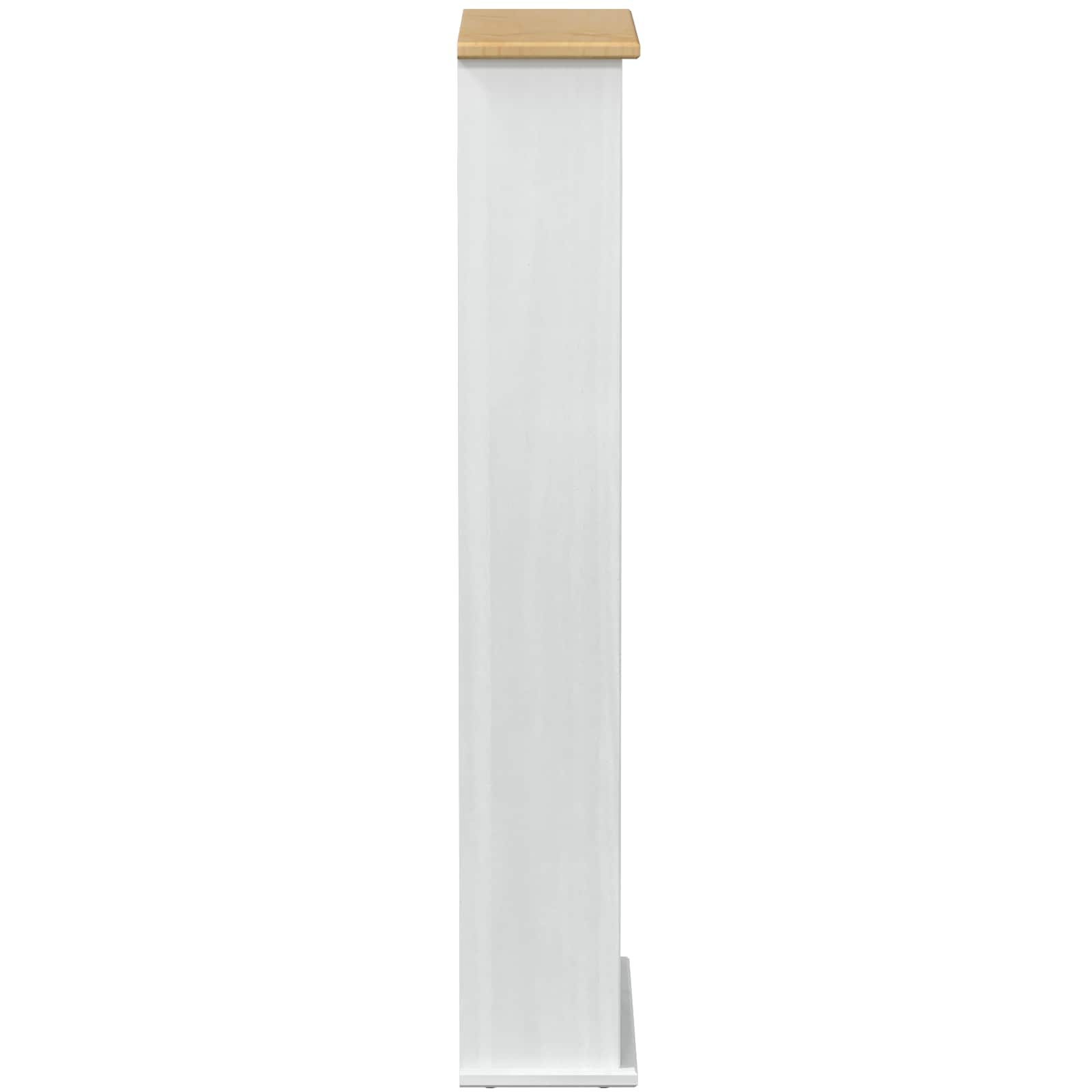 CD spintelė Balta 52 x 17.5 x 103 cm Kietos pušies mediena