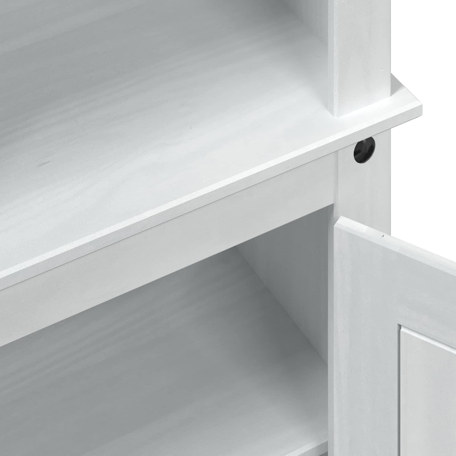 Apavu skapis Balts 86 x 38.5 x 1080 cm Masīva priedes koksne