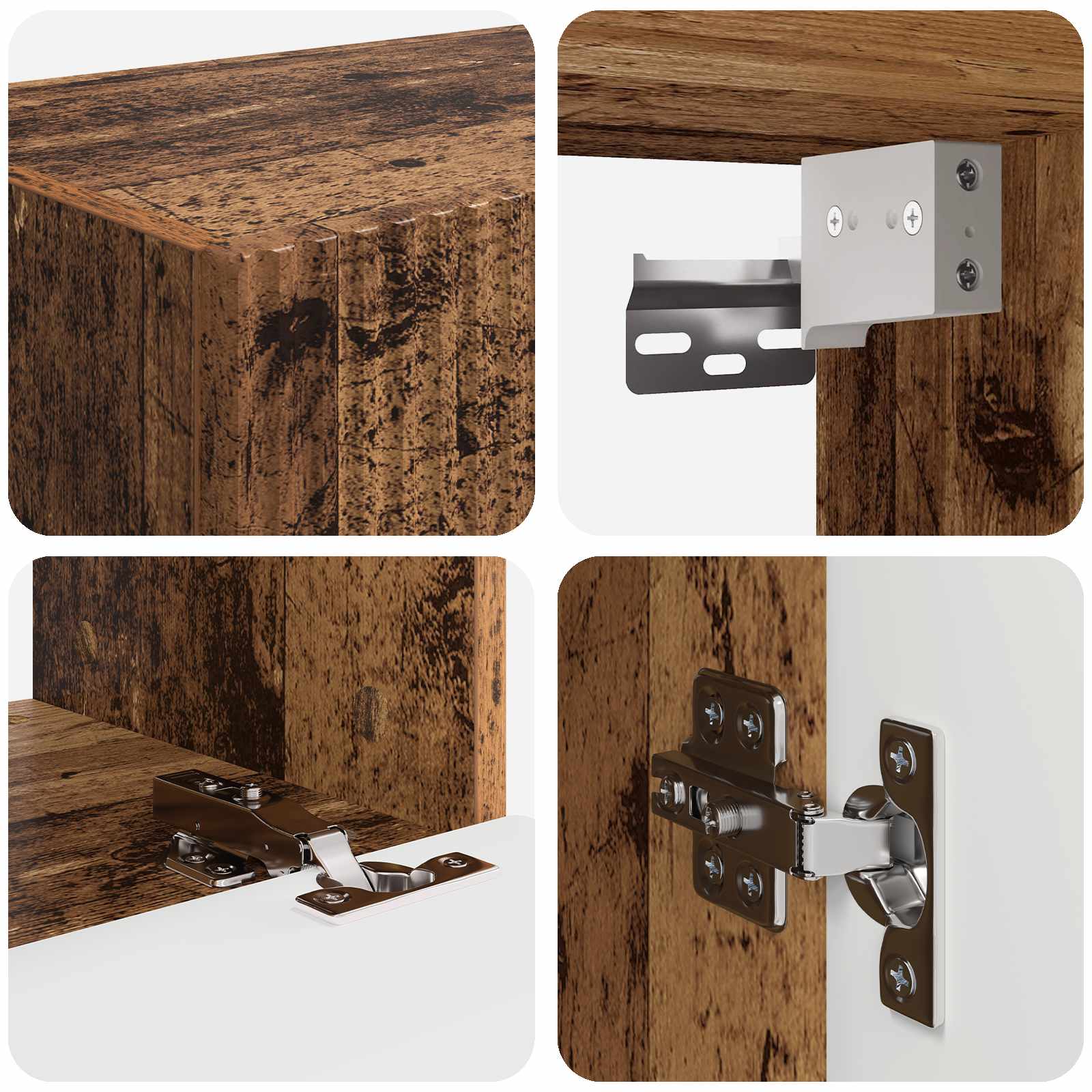 TV sieninio kabineto komplektas 4 pcs Senas medis
