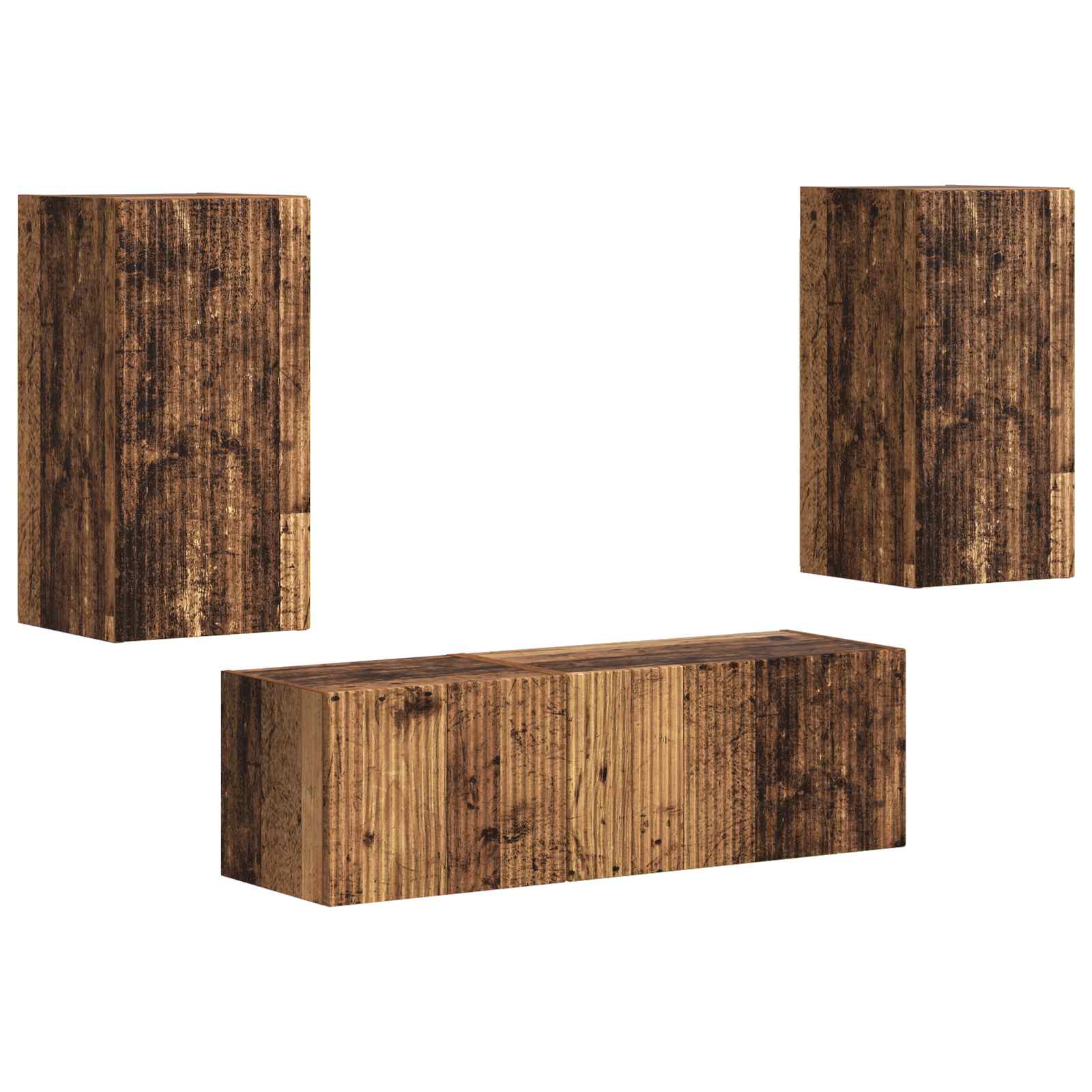 TV sieninio kabineto komplektas 4 pcs Senas medis
