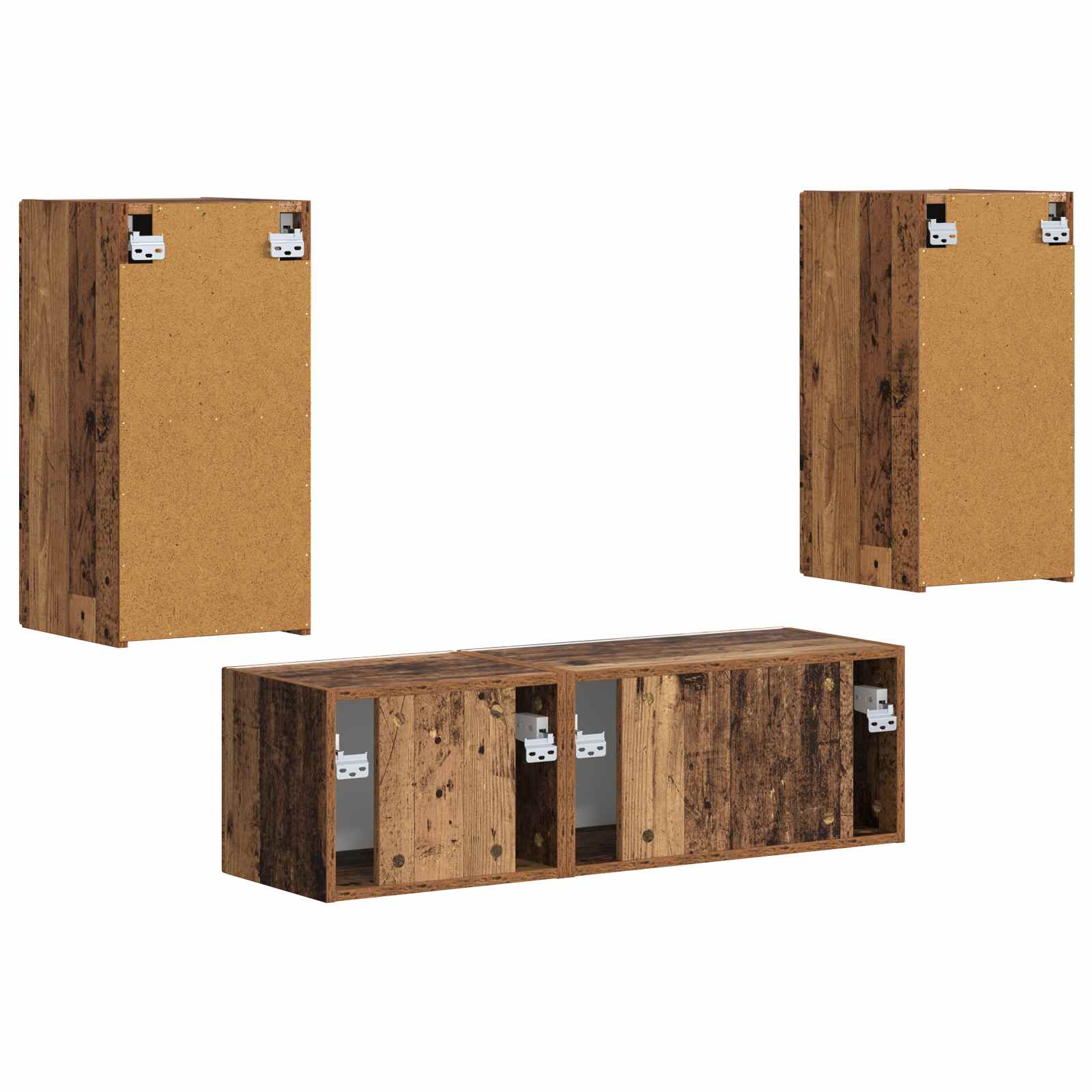 TV sieninio kabineto komplektas 4 pcs Senas medis