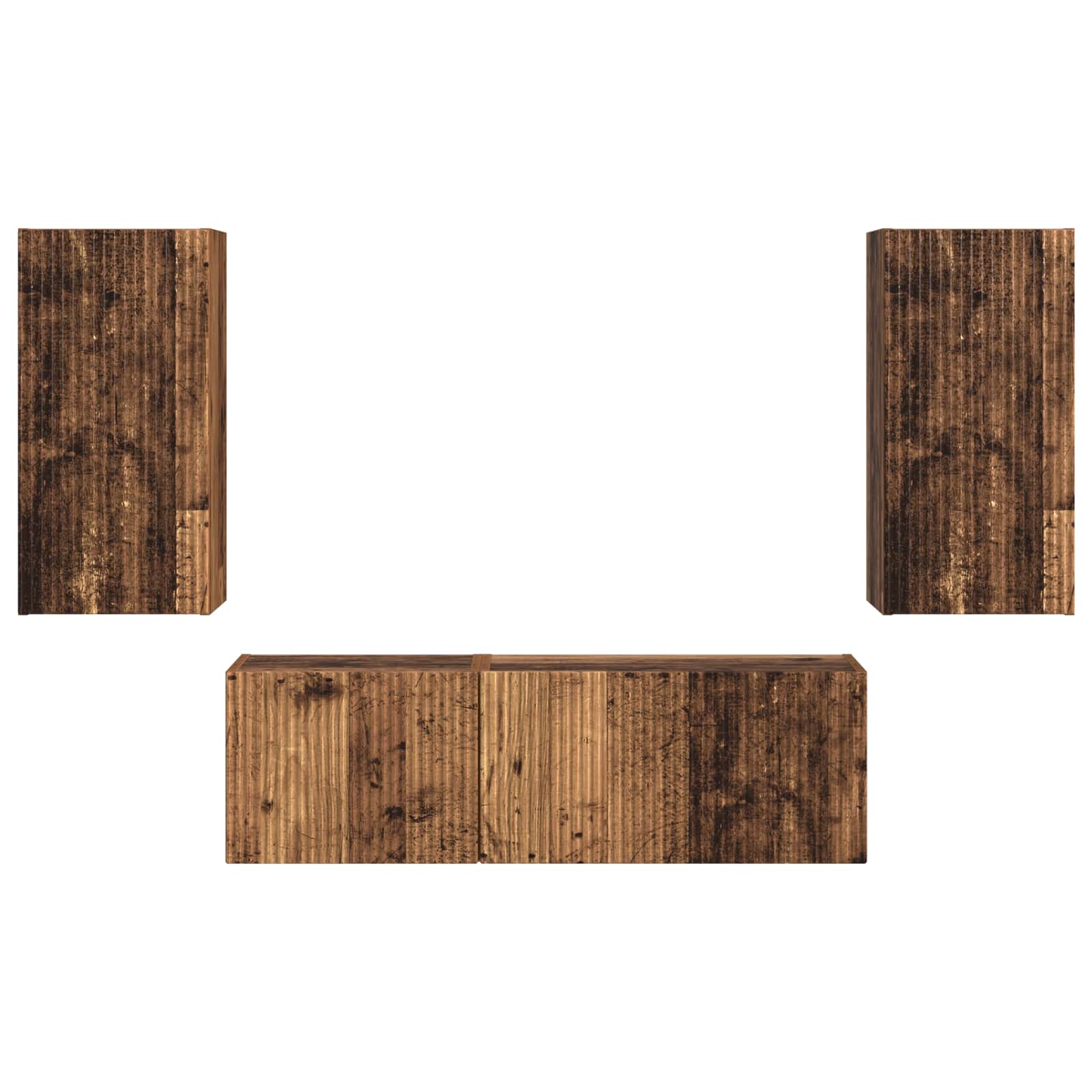 TV sieninio kabineto komplektas 4 pcs Senas medis