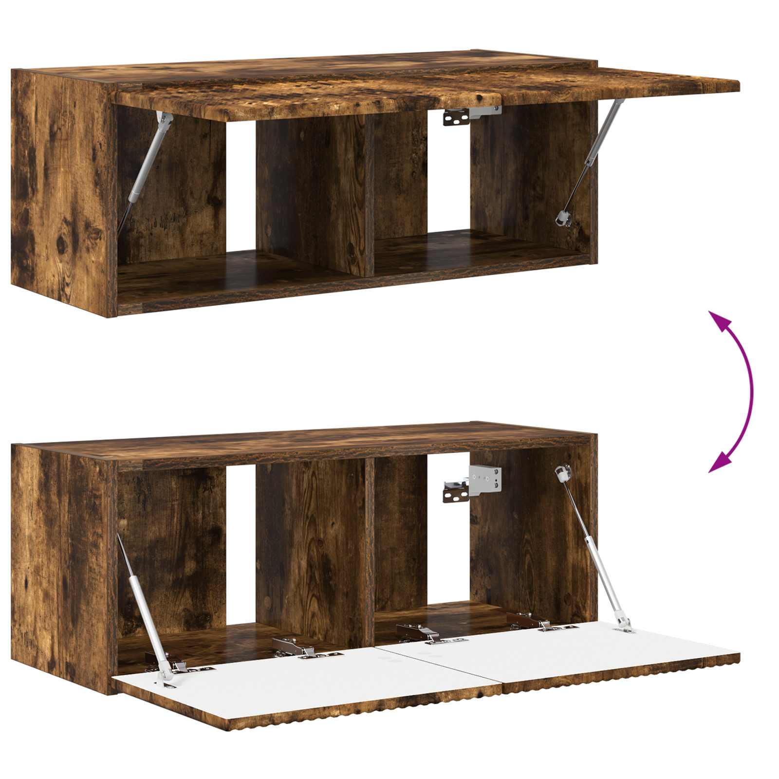 Smoked oak 78.5 x 30 x 29.5 cm