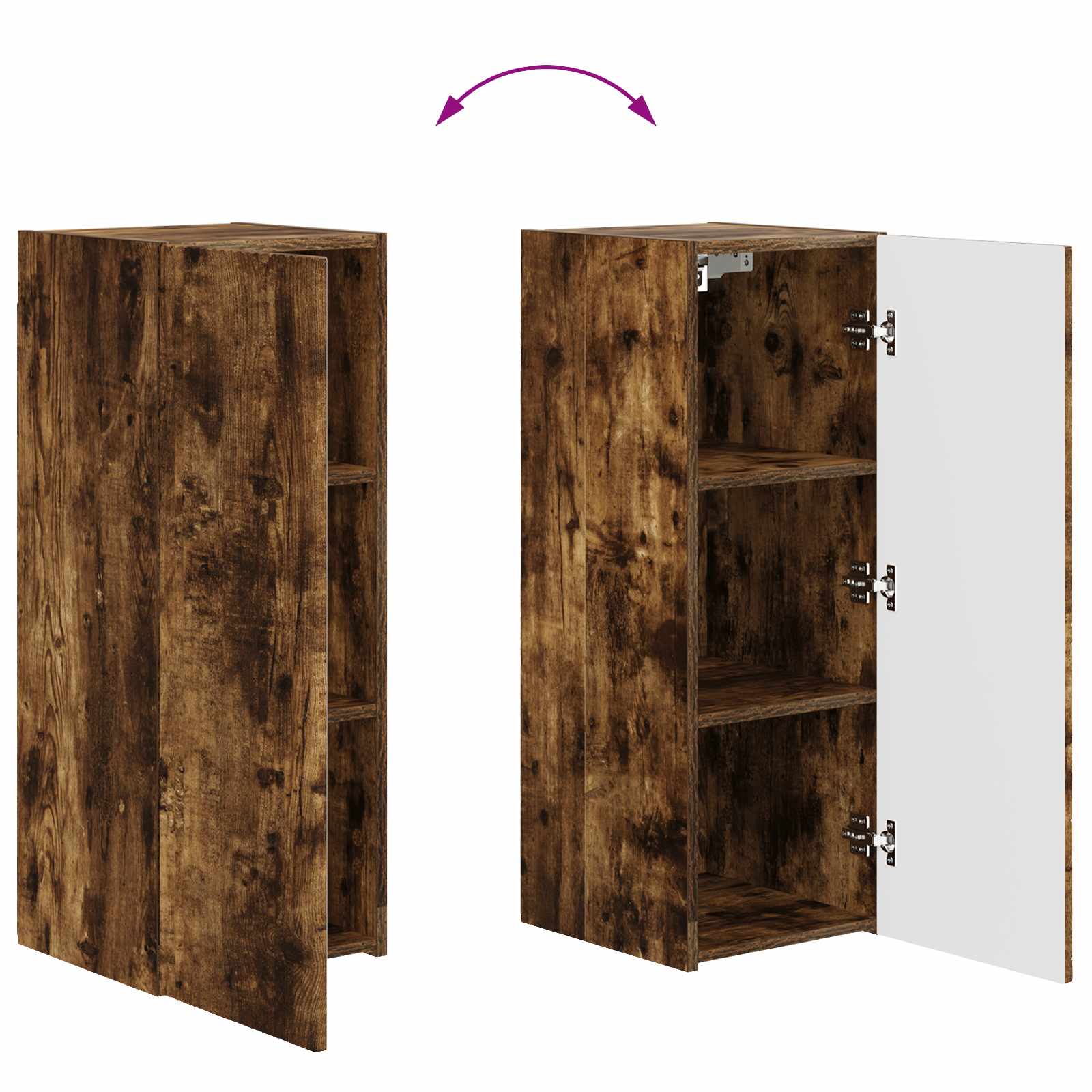 Smoked oak 78.5 x 30 x 29.5 cm