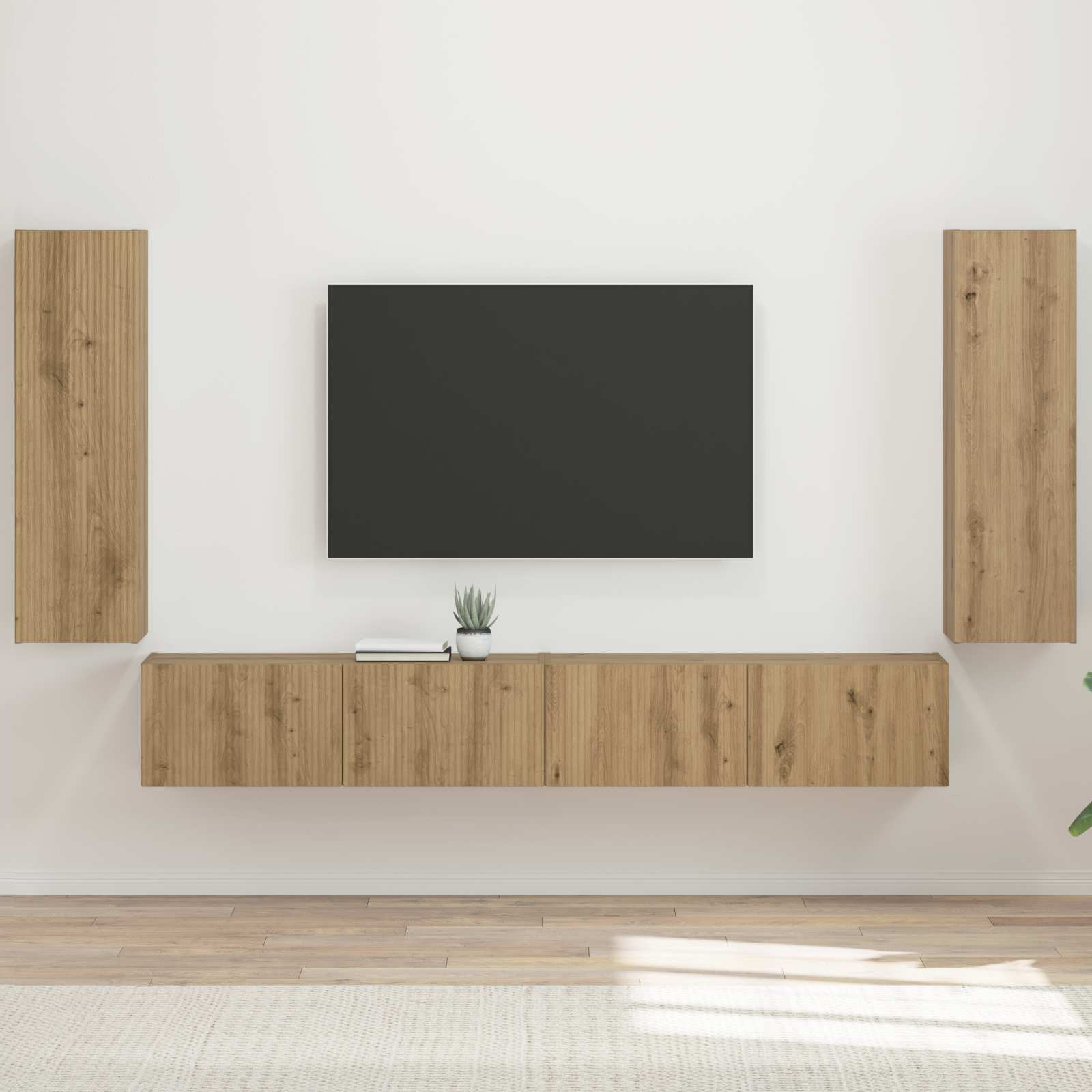 TV sieninio kabineto komplektas 4 vnt. Amatininkų ąžuolas