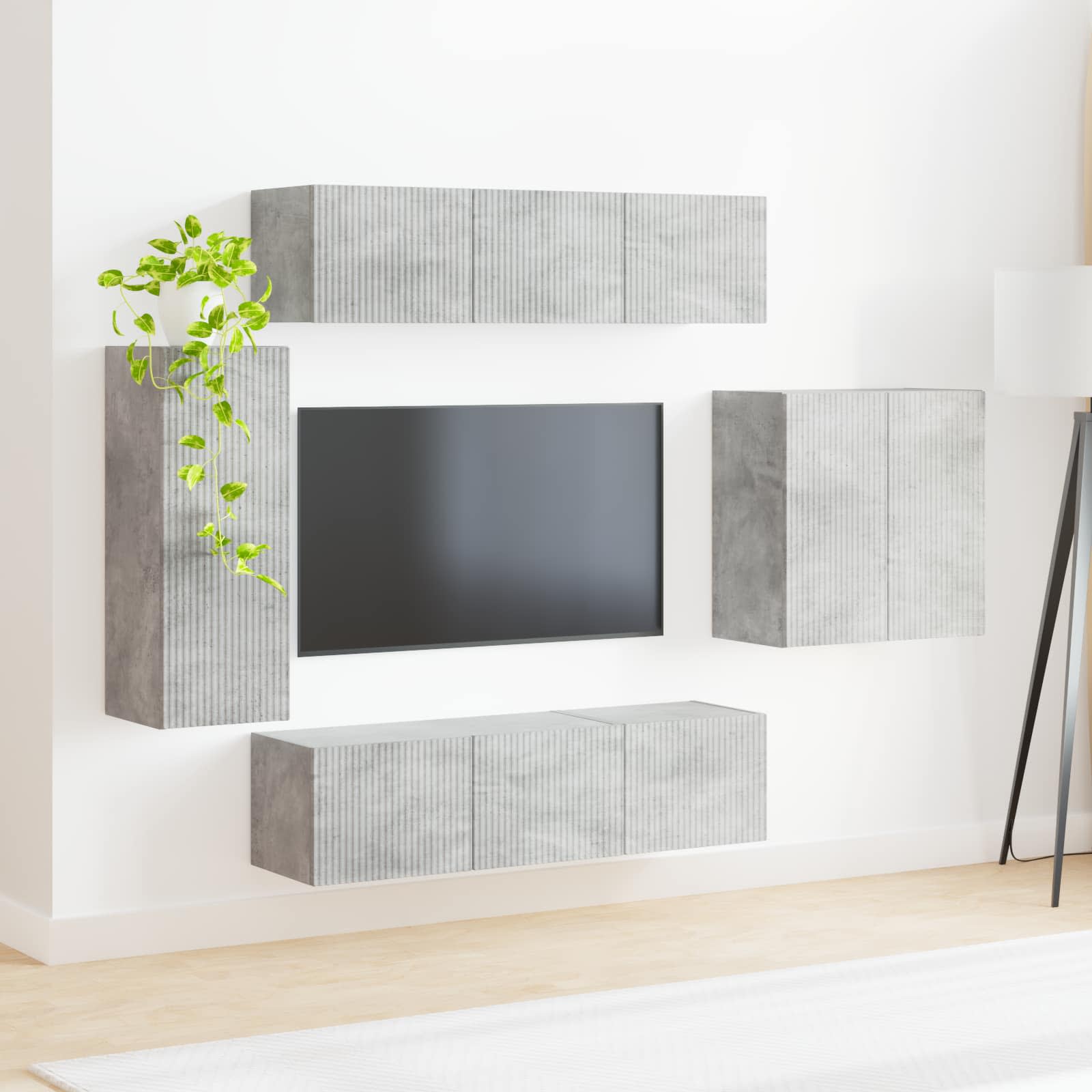 6 pcs Concrete grey