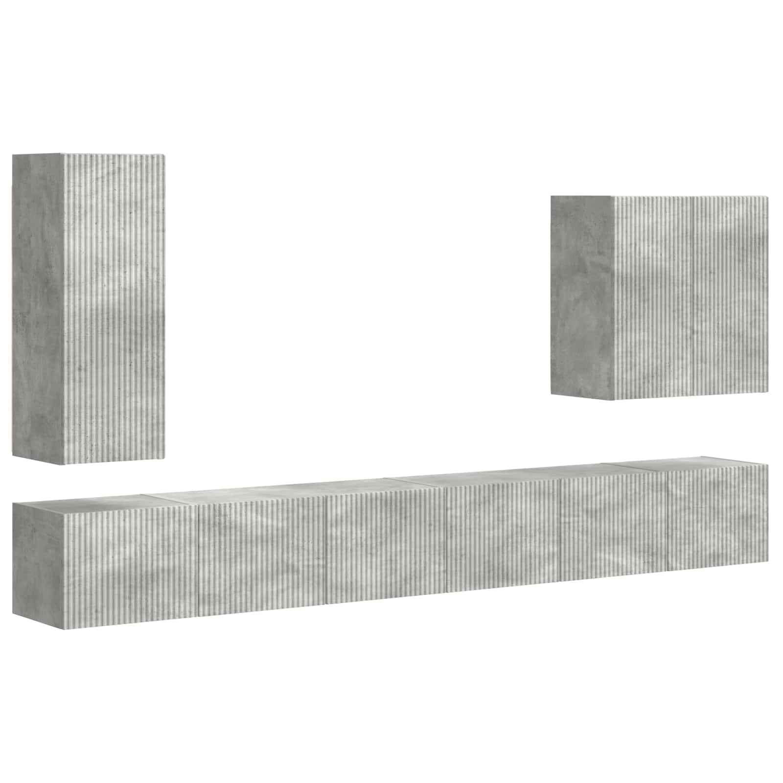 6 pcs Concrete grey