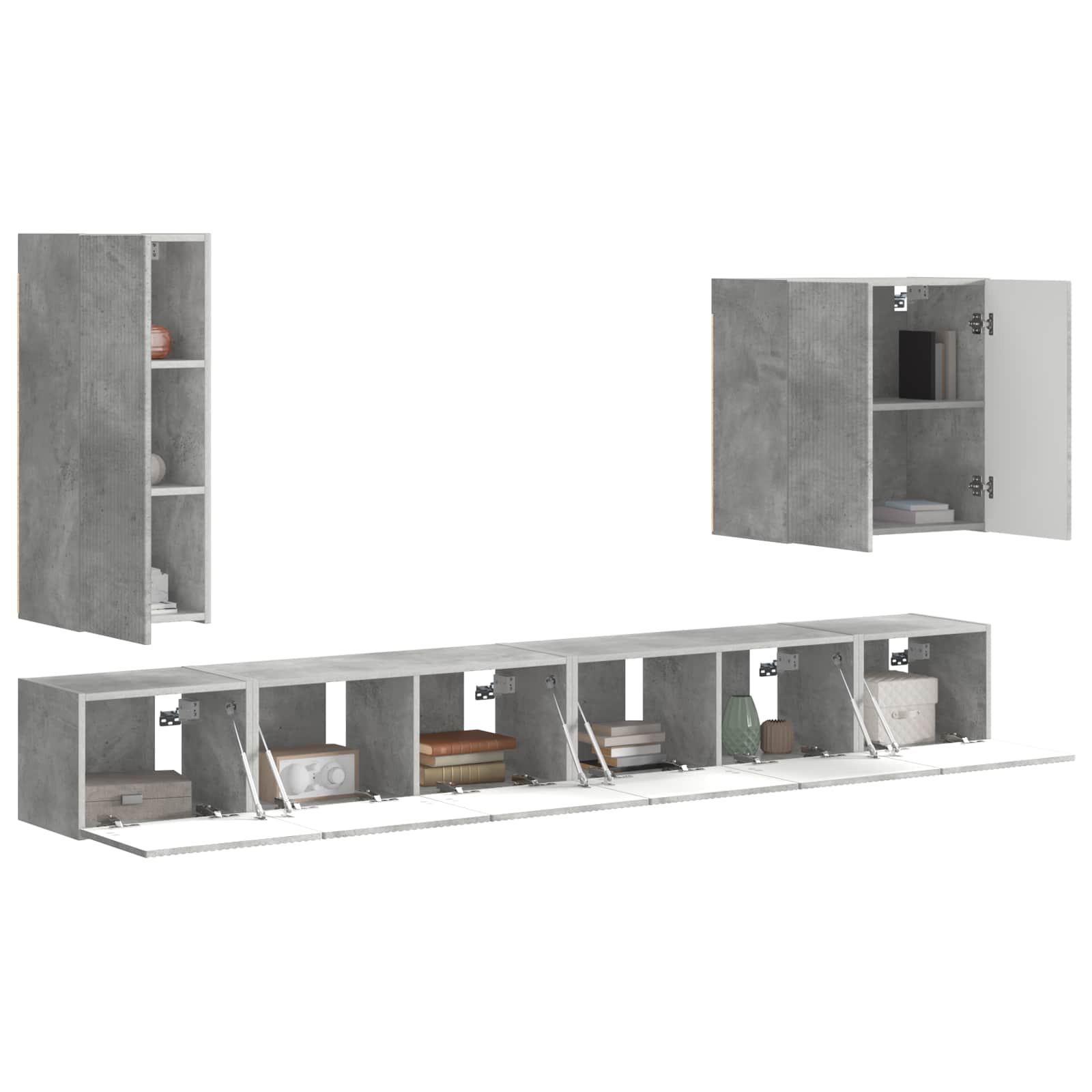 6 pcs Concrete grey