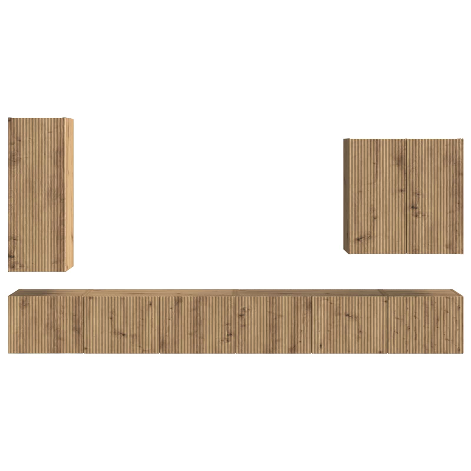 6 pcs Craftsmen Oak
