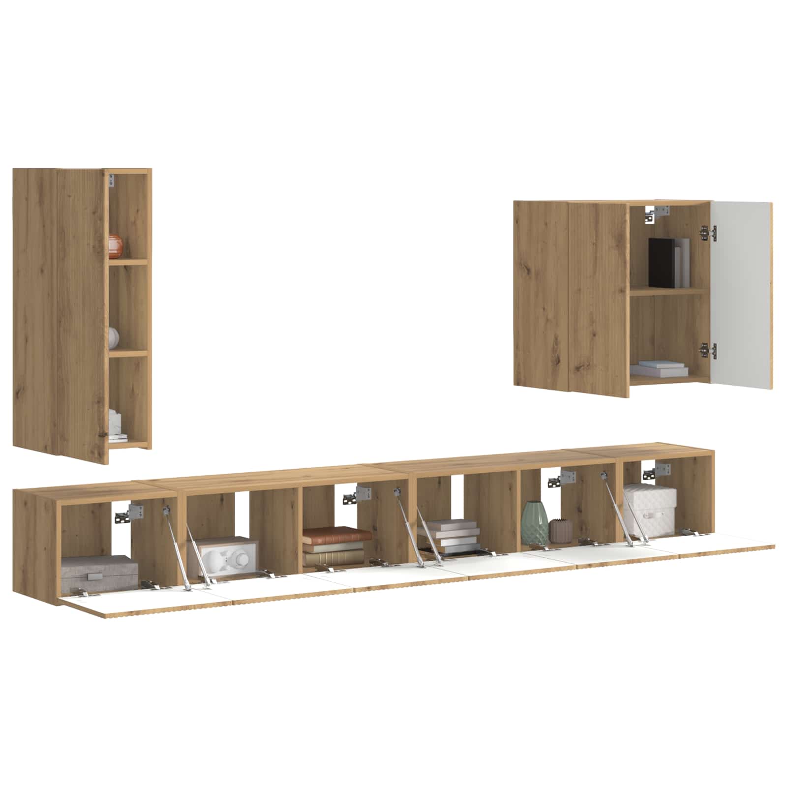 6 pcs Craftsmen Oak