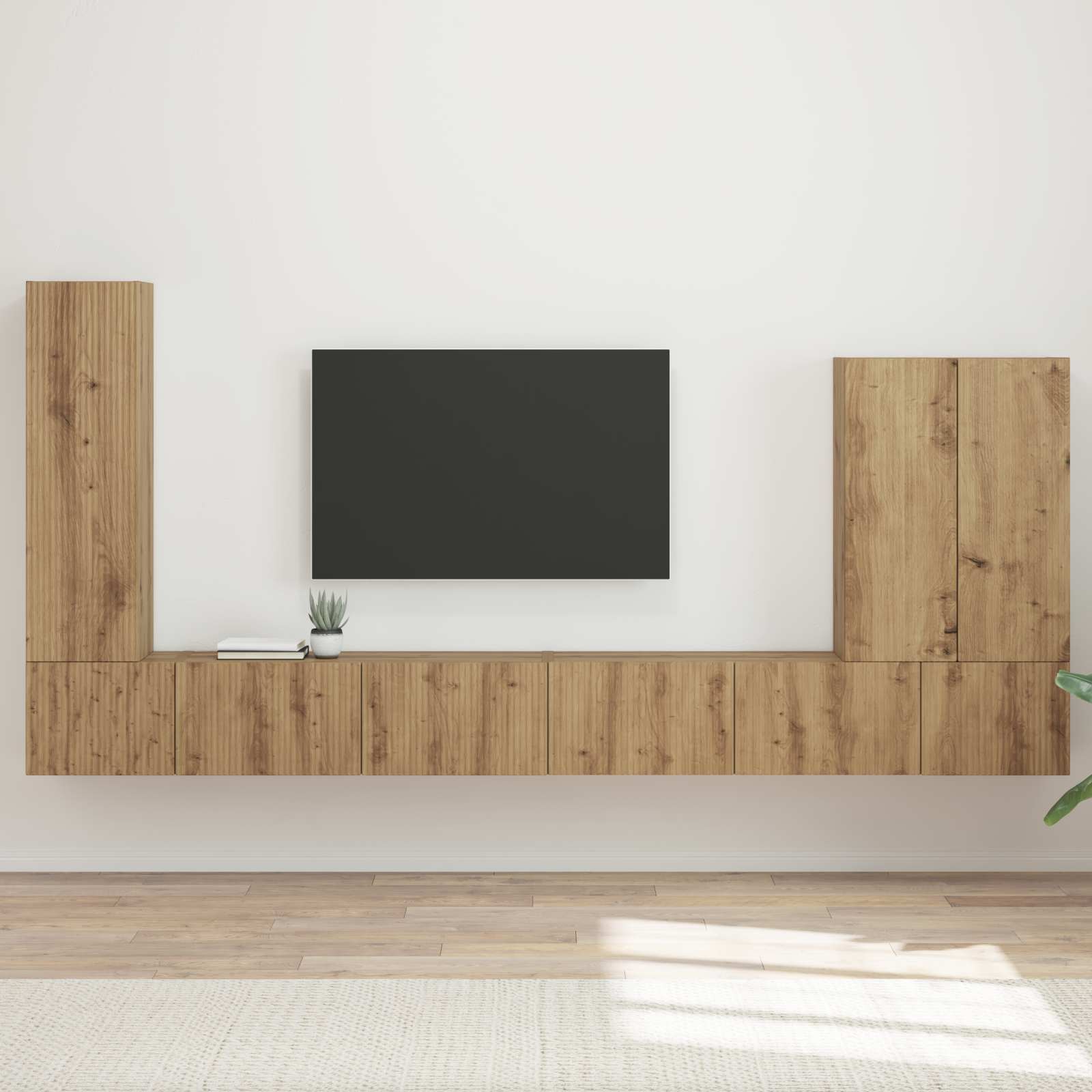 TV sieninio kabineto komplektas 6 vnt. Amatininkų ąžuolas