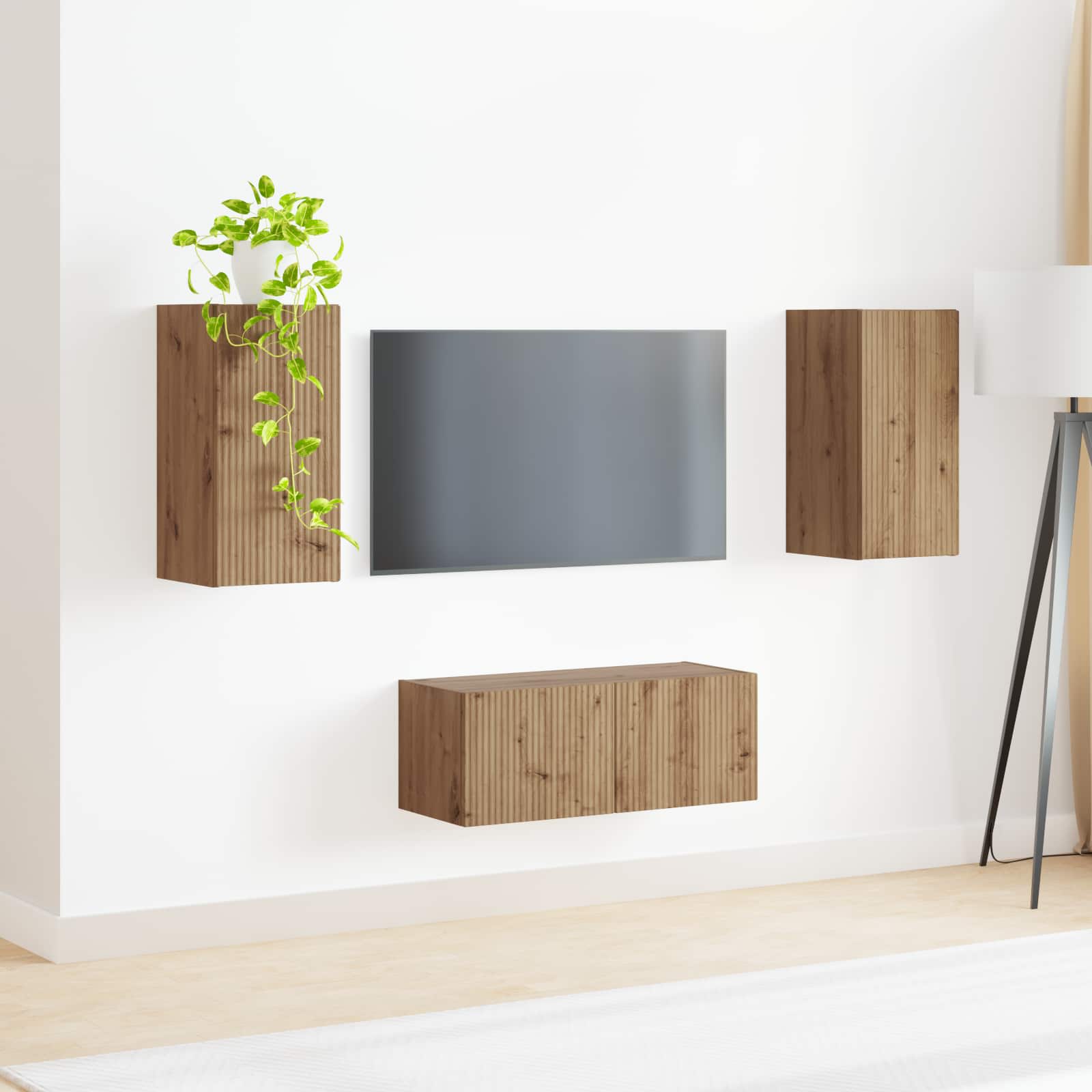 TV spintelių komplektas 2 pcs Amatininkų ąžuolas