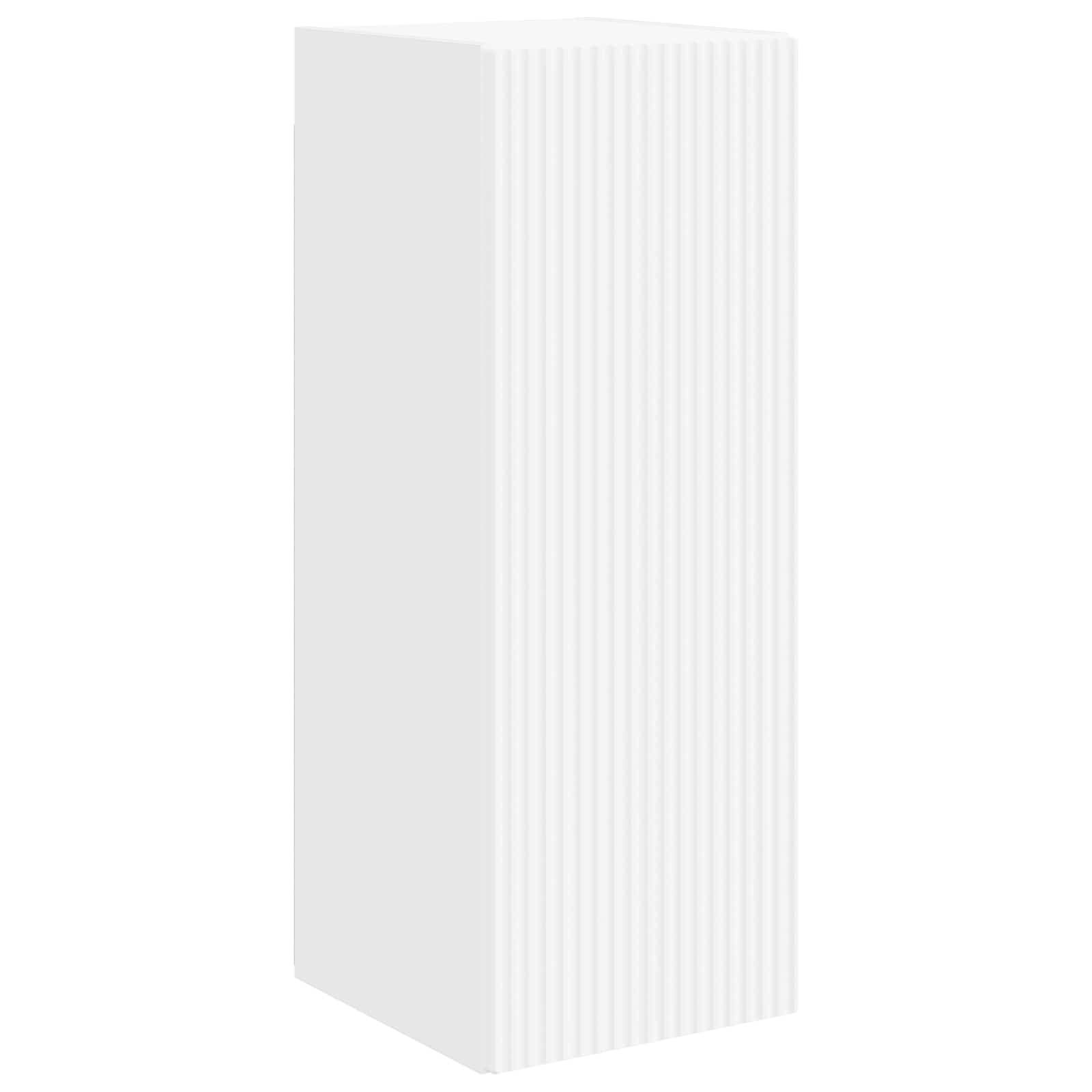 TV spintelių komplektas 2 pcs Balta Apdirbta mediena