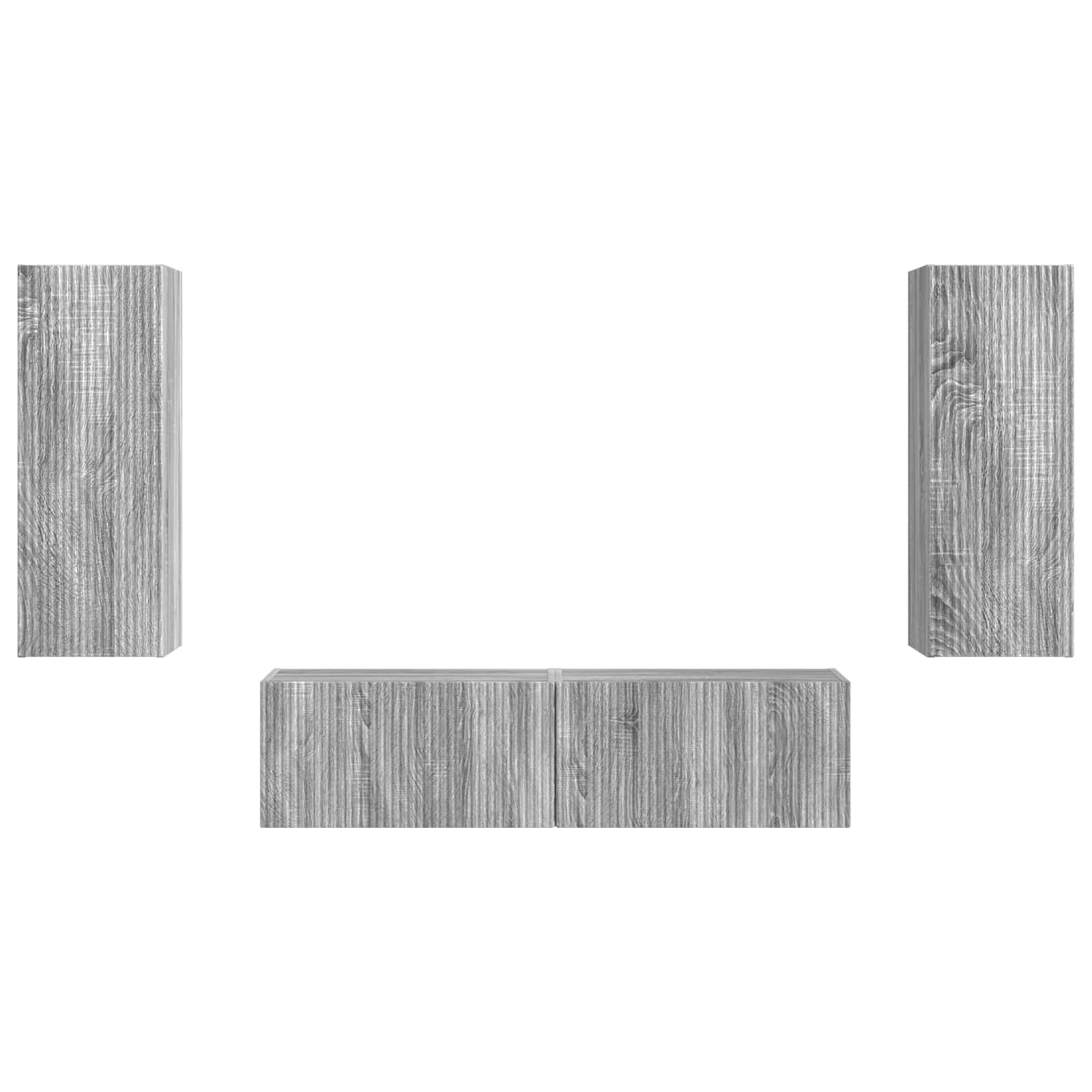 TV cabinet set 2 pcs Grey Sonoma Engineered Wood