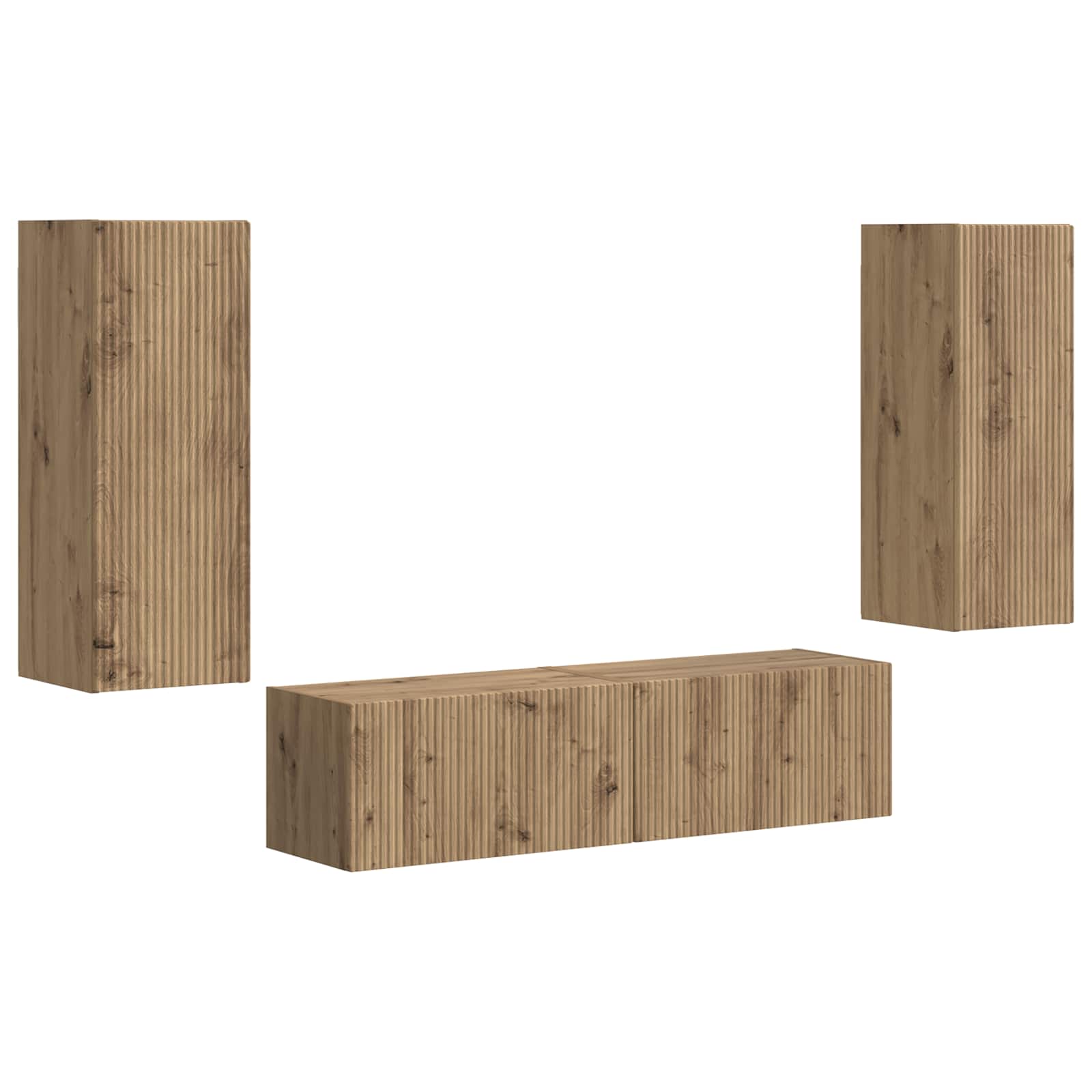 TV spintelių komplektas 2 pcs Amatininkų ąžuolas