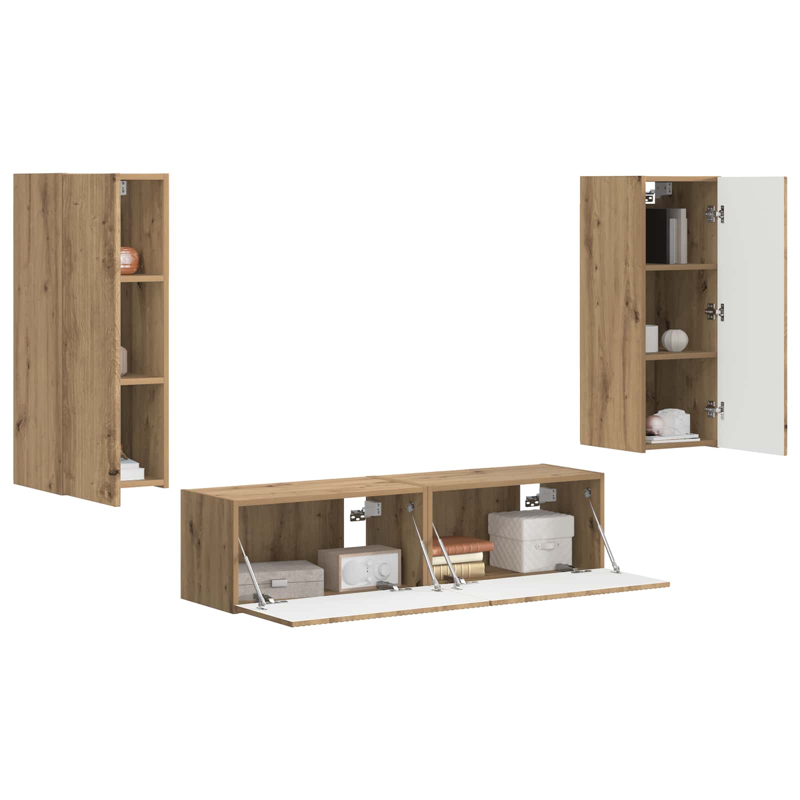 TV spintelių komplektas 2 pcs Amatininkų ąžuolas