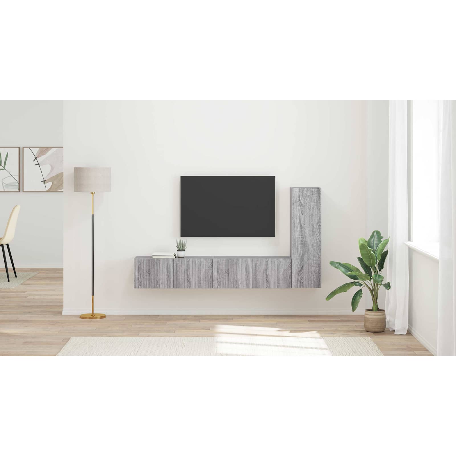TV skapju komplekts 2 gab. Pelēks Sonoma apstrādāta koksne