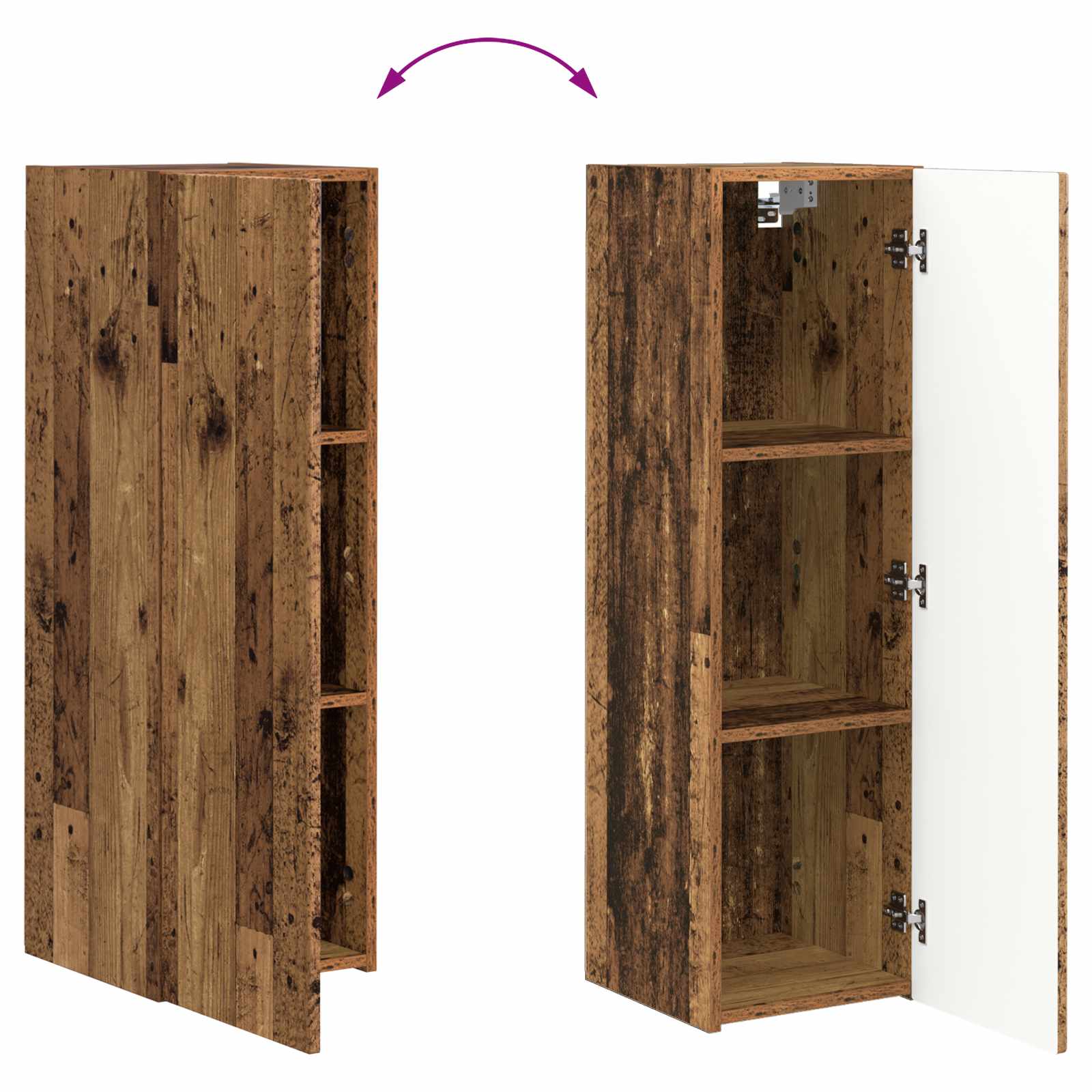 TV Cabinet Set 2 pcs Old Wood Engineered Wood