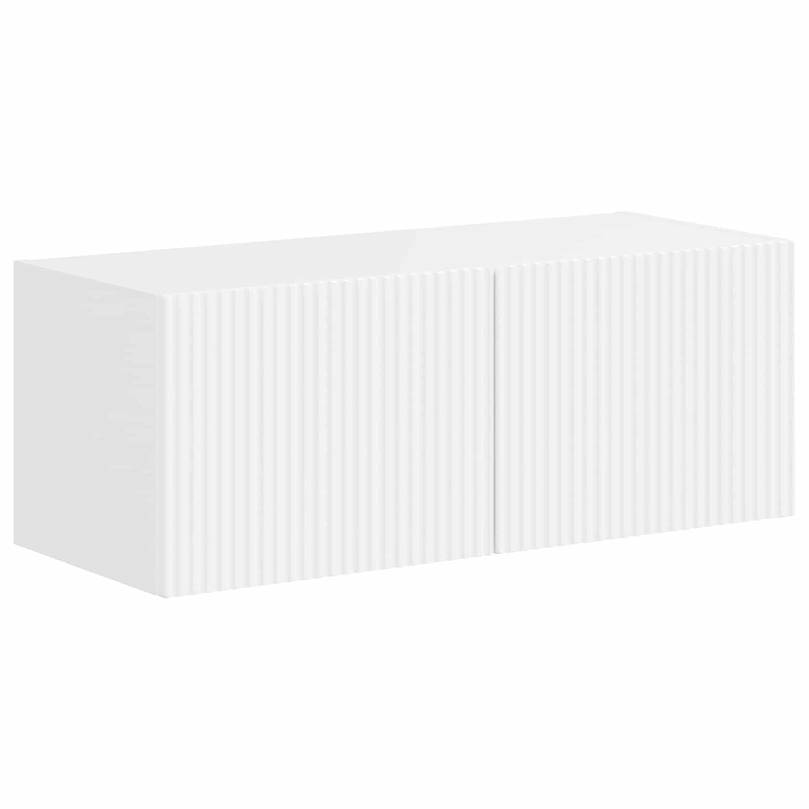 TV spintelių komplektas 3 pcs Aukštai blizganti balta