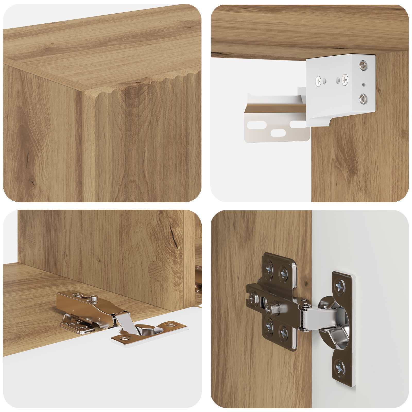 TV cabinet set 3 pcs Craftsmen Oak