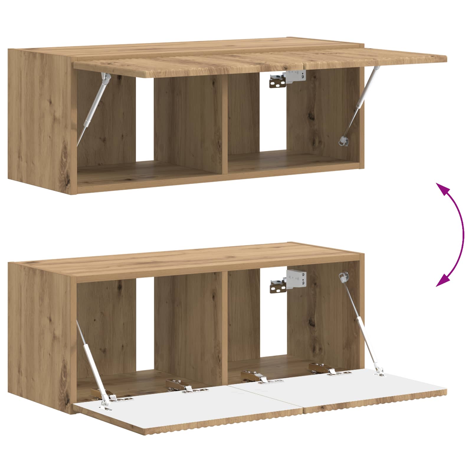 TV cabinet set 3 pcs Craftsmen Oak
