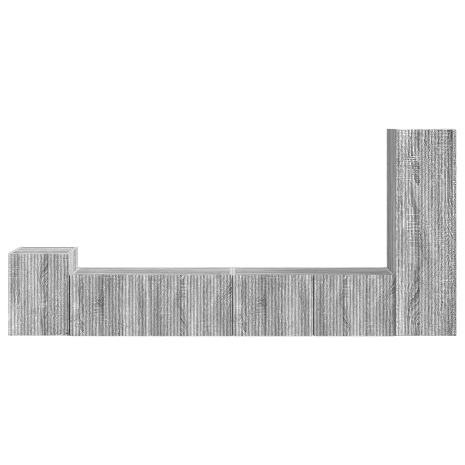 TV Cabinet Set 3 pcs Grey Sonoma Engineered Wood