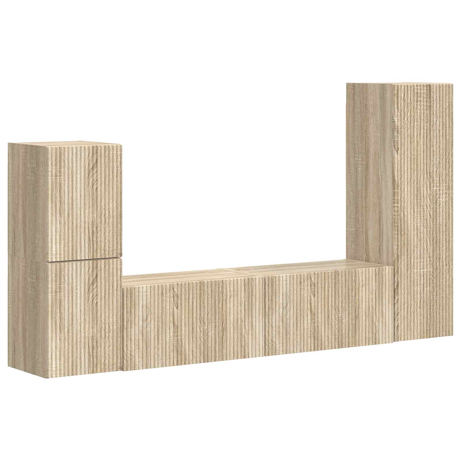 TV spintelių komplektas 4 pcs Sonoma ąžuolas Apdirbta mediena
