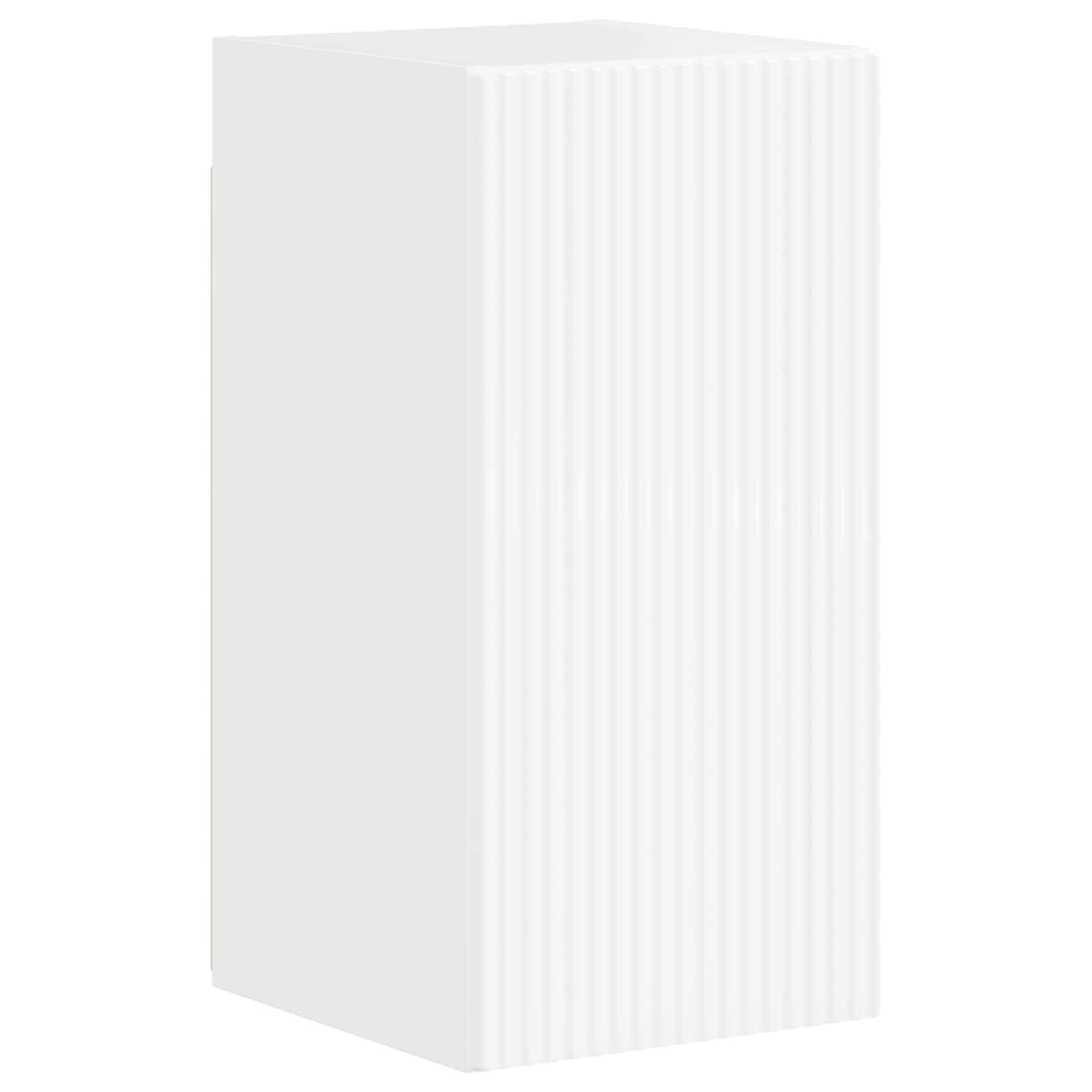 TV spintelių komplektas 4 pcs Aukštai blizganti balta