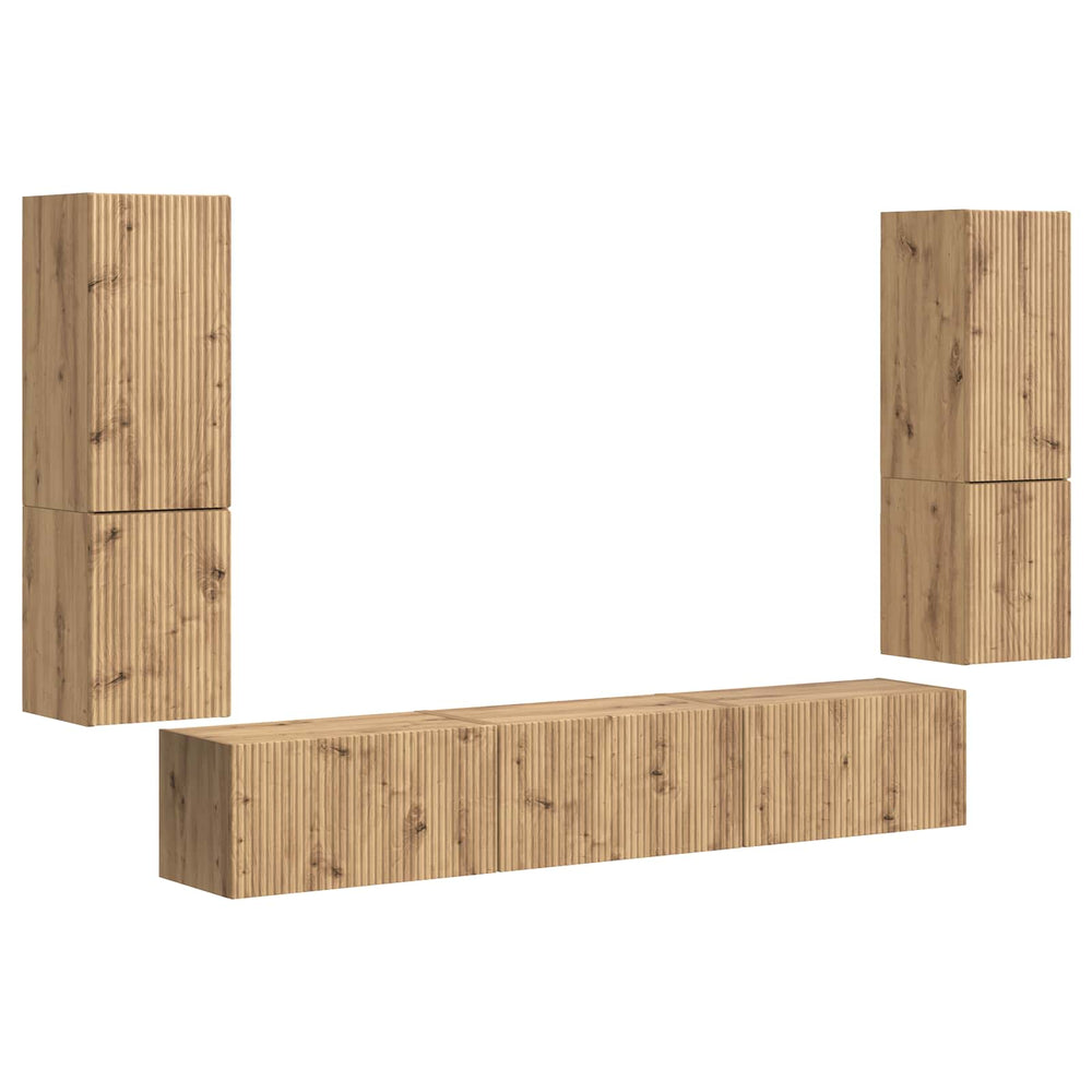 TV spintelių komplektas 4 pcs Amatininkų ąžuolas