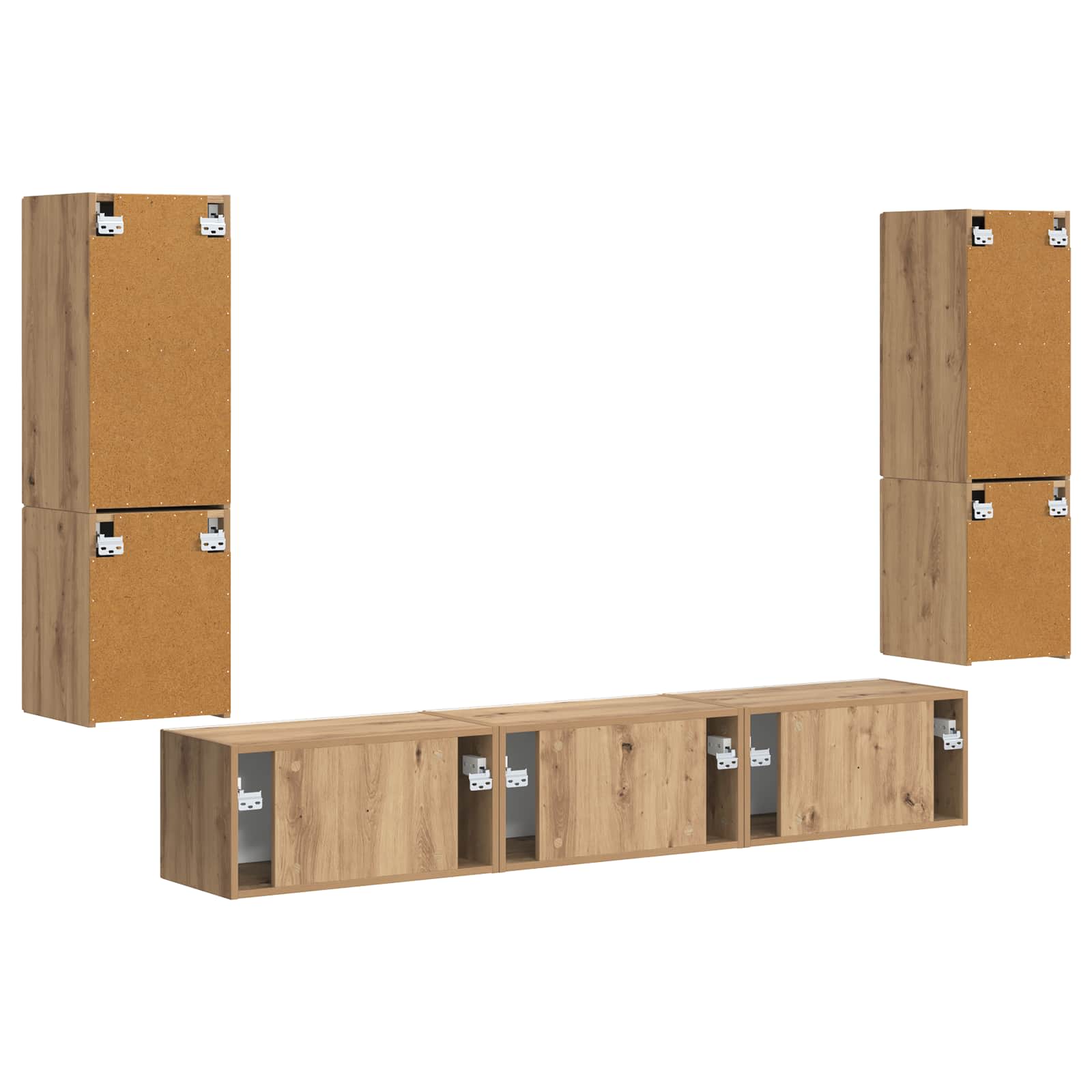 TV spintelių komplektas 4 pcs Amatininkų ąžuolas
