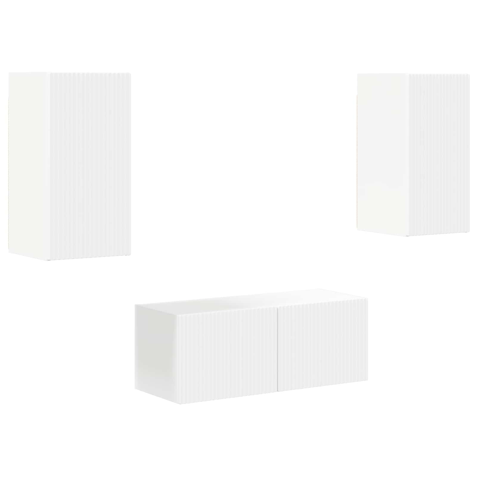 TV Cabinet Set 6 pcs White Engineered wood