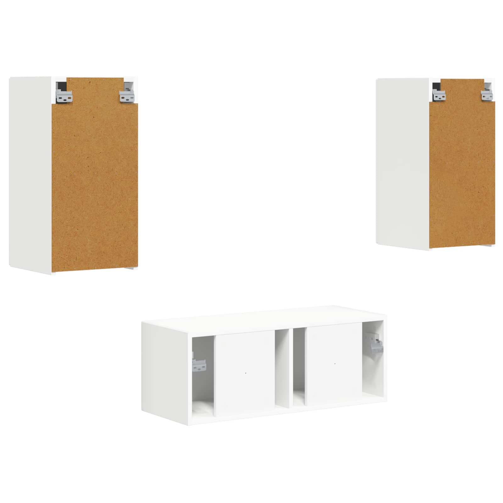 TV Cabinet Set 6 pcs White Engineered wood